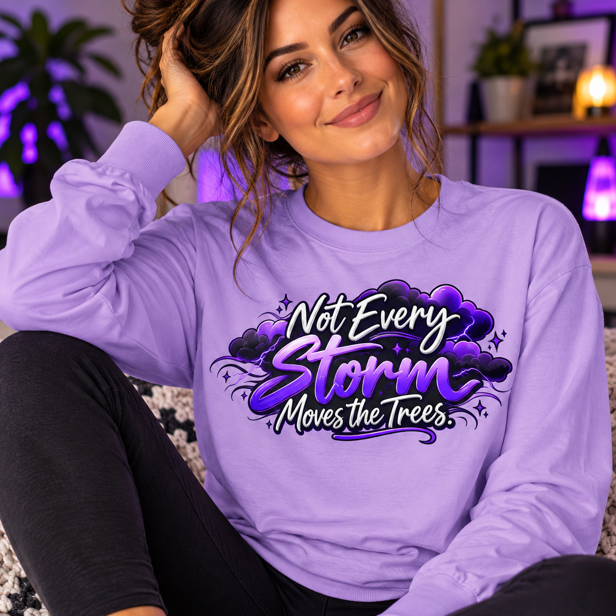 Not Every Storm Moves the Trees Epilepsy Awareness Long Sleeve Shirt