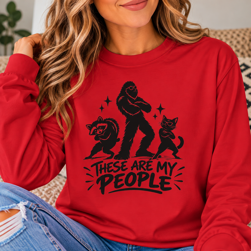 These Are My People | Bigfoot, Jimothy & Cat Long Sleeve T-Shirt