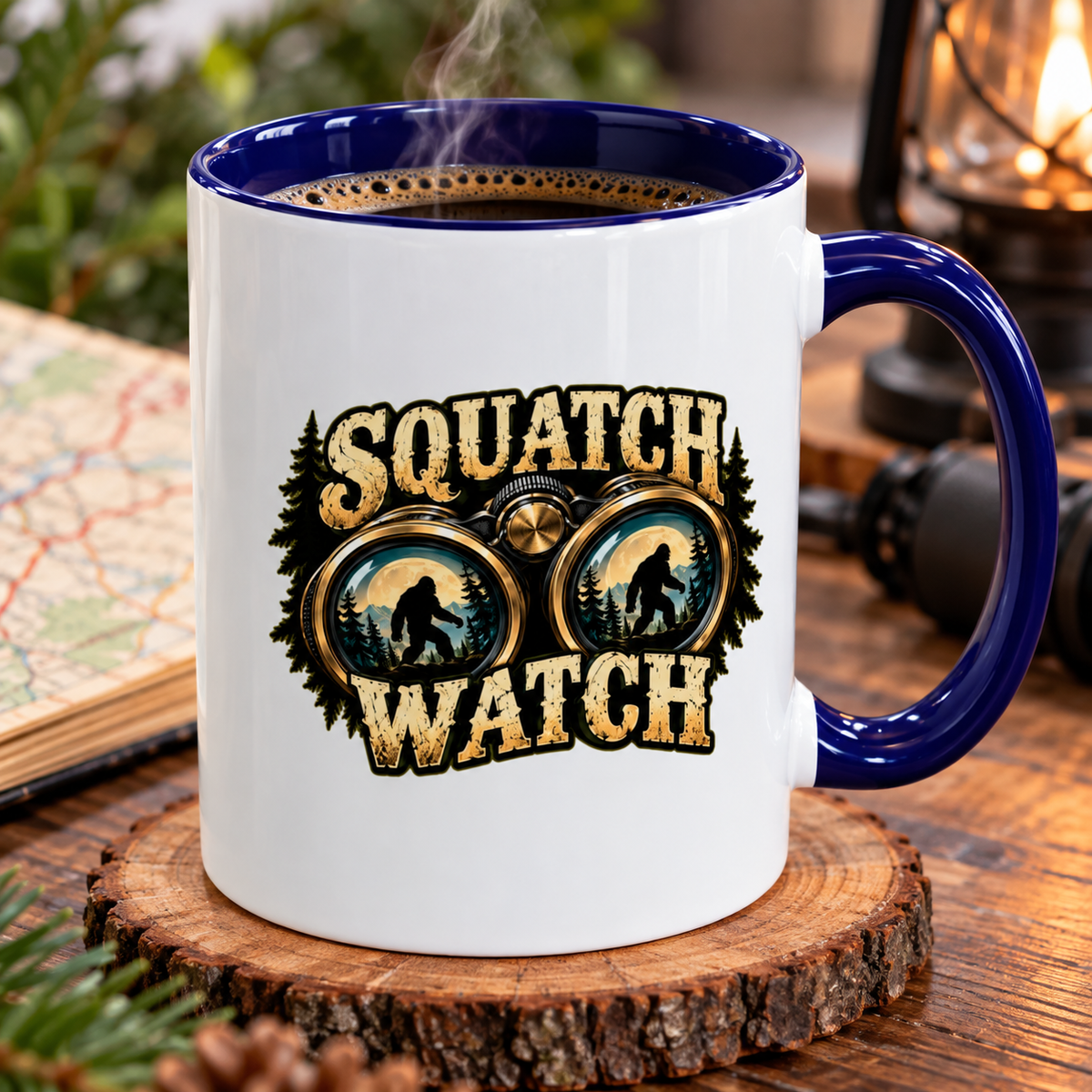 Squatch Watch Bigfoot Mug | Two-Tone Sasquatch Coffee Cup (11oz/15oz)