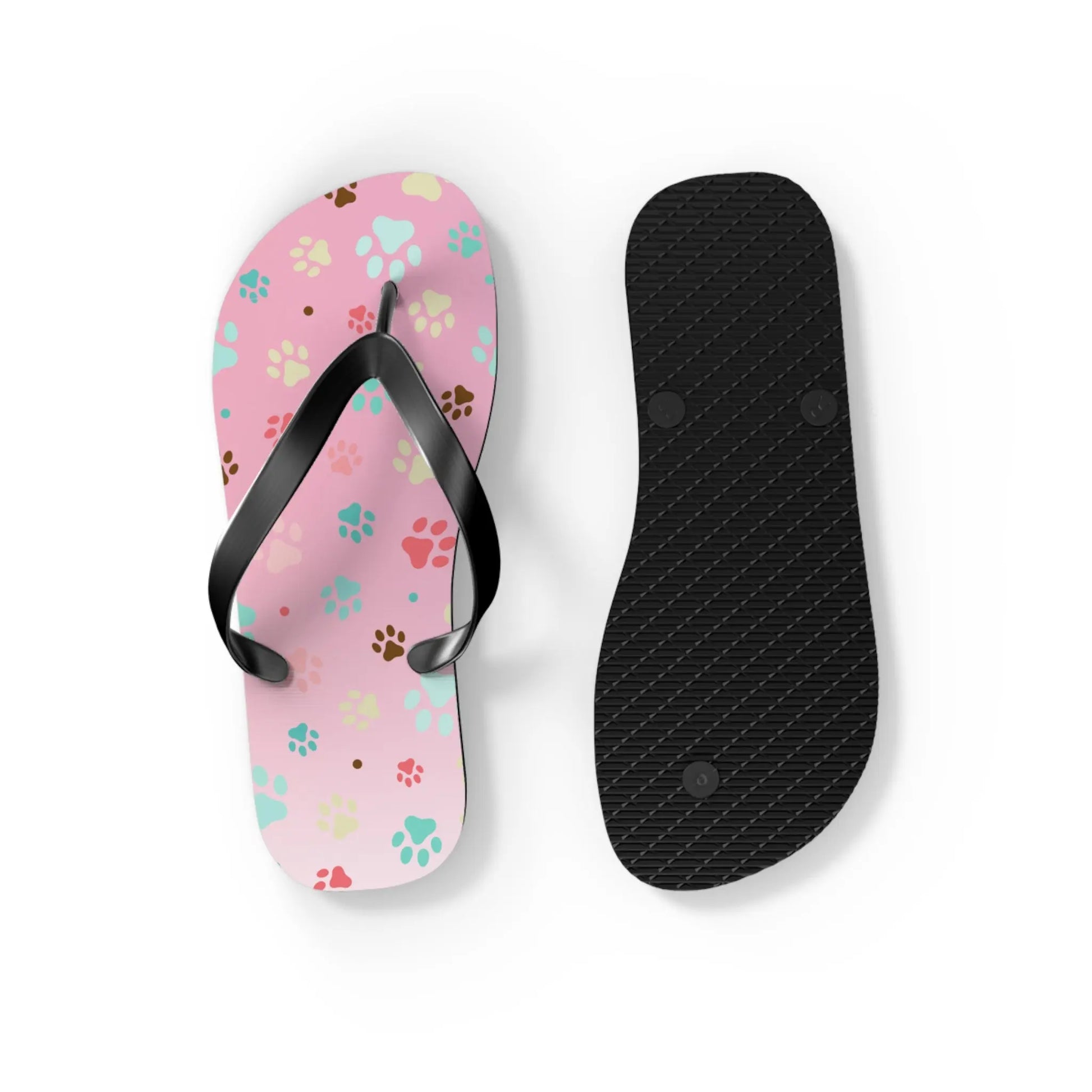 Cute Paw Print Flip Flops for Animal Lovers Printify