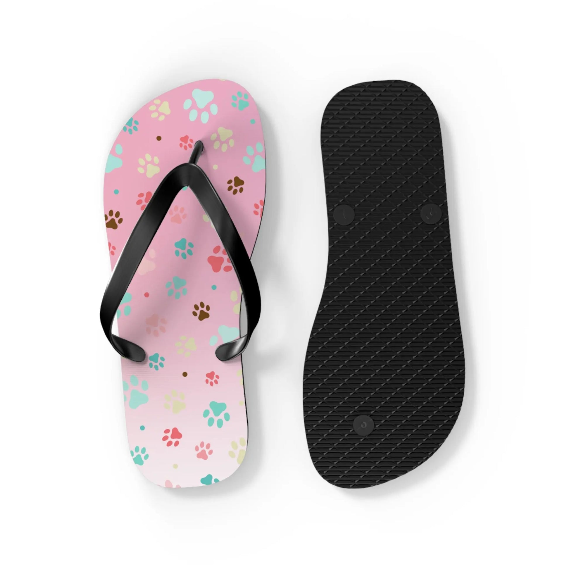 Cute Paw Print Flip Flops for Animal Lovers Printify