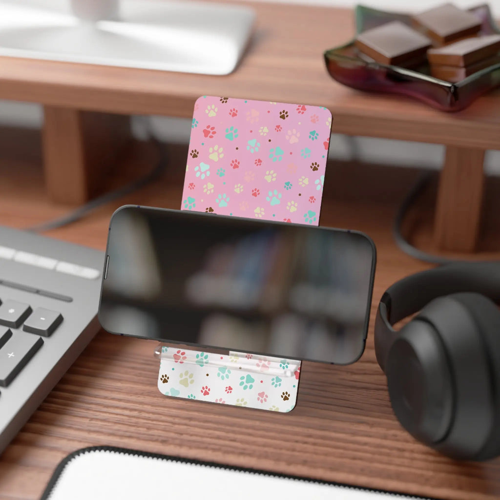 Cute Paw Print Mobile Display Stand Printify