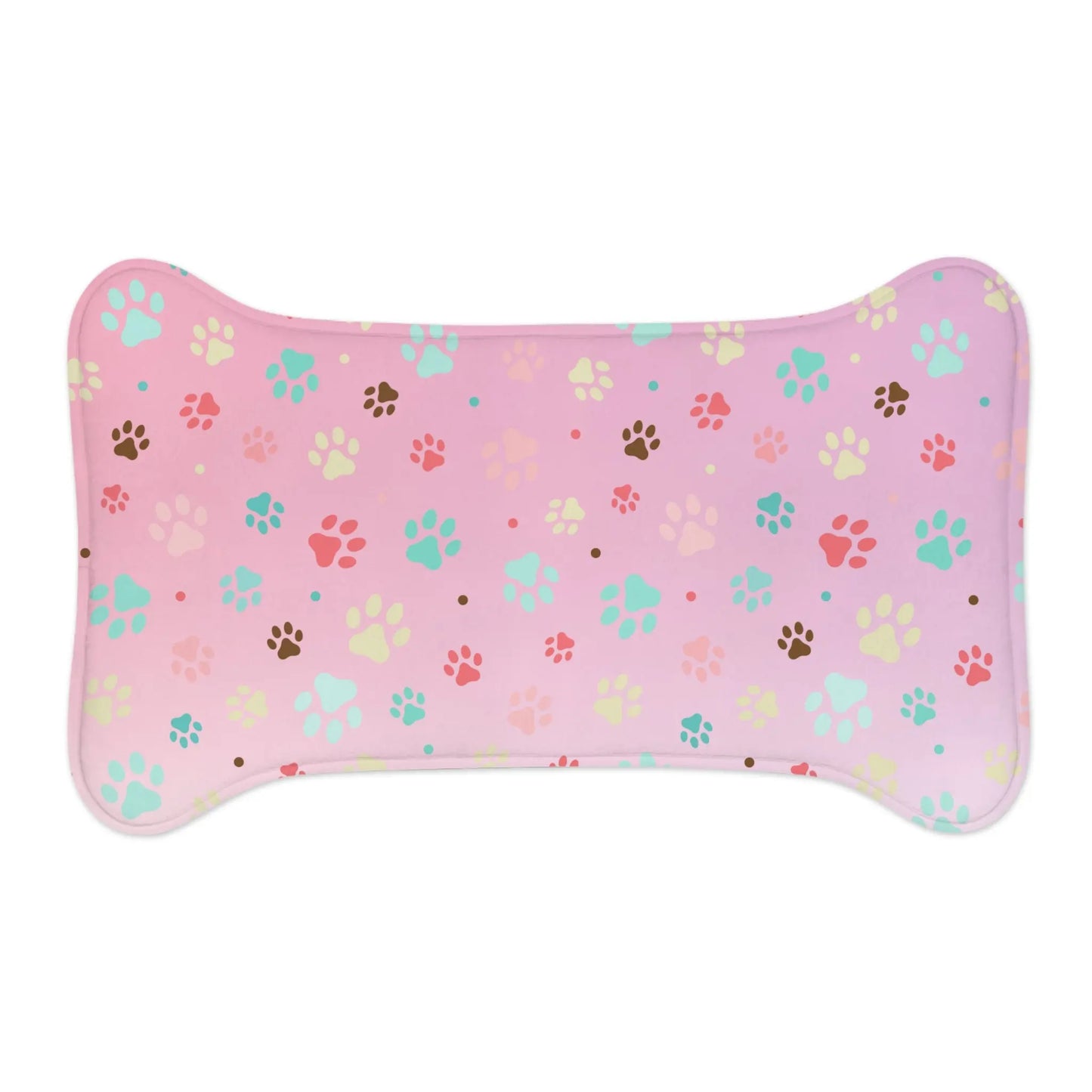 Cute Paw Print Pet Feeding Mat - Non-Slip Bowls Holder Printify