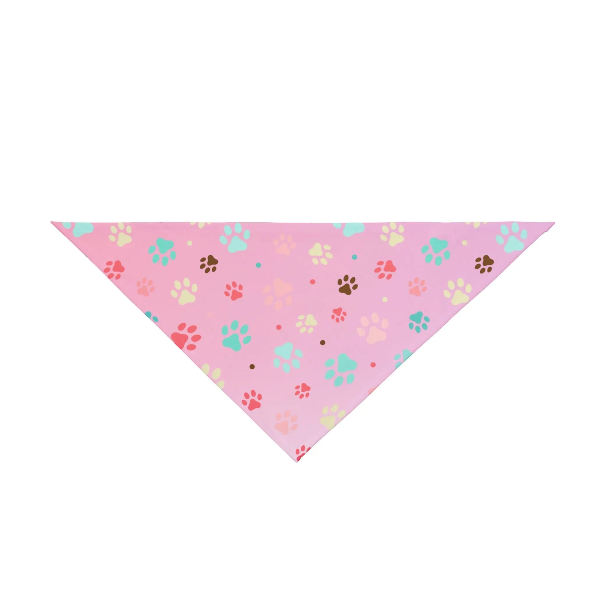 Cute Pet Bandana with Colorful Paw Prints - Perfect for Dogs and Cats Printify