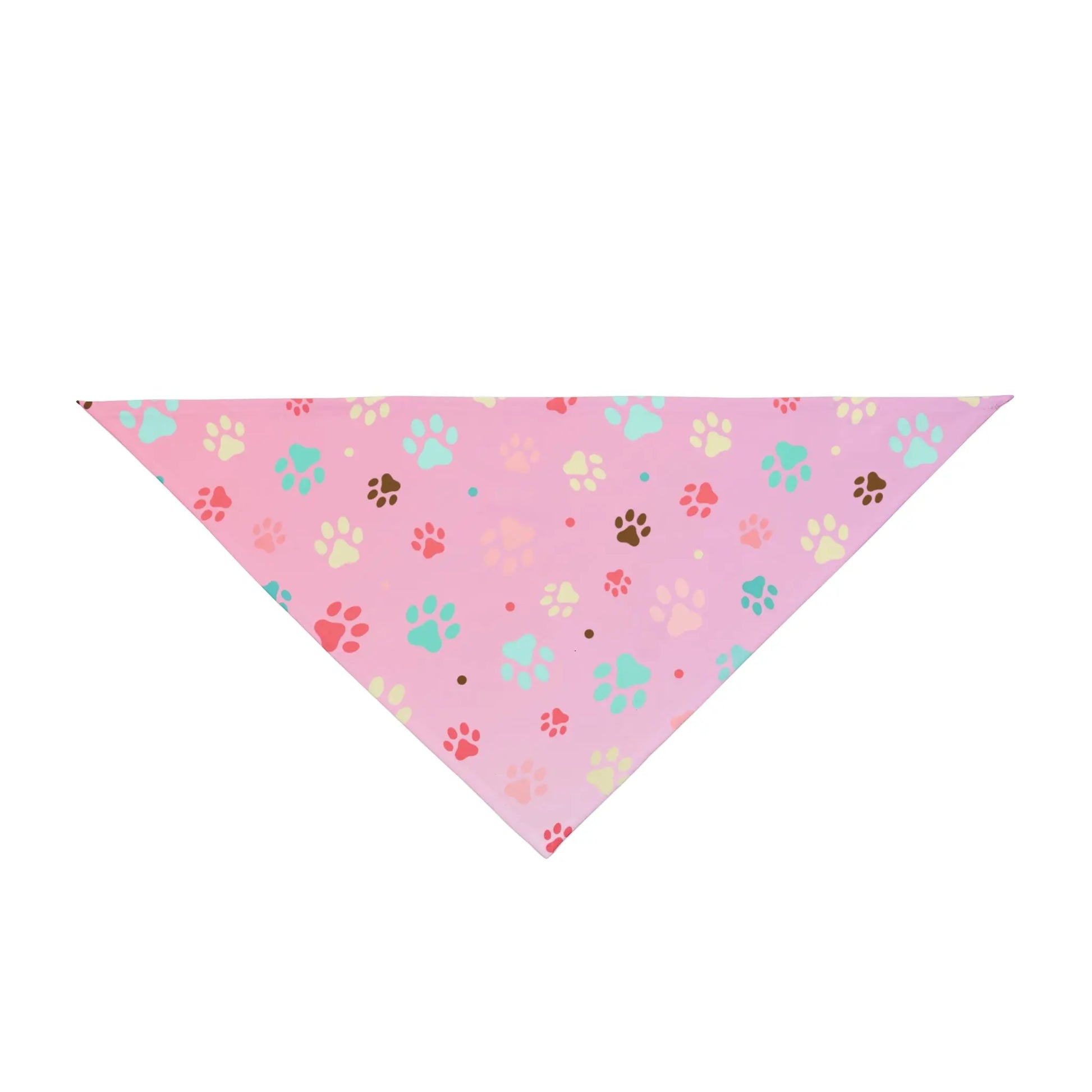 Cute Pet Bandana with Colorful Paw Prints - Perfect for Dogs and Cats Printify