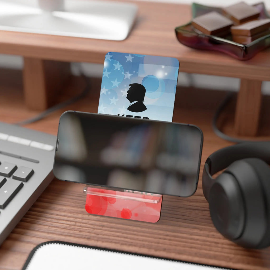 Display Stand for Smartphones - Keep Calm and Keep on Trumpin' Printify