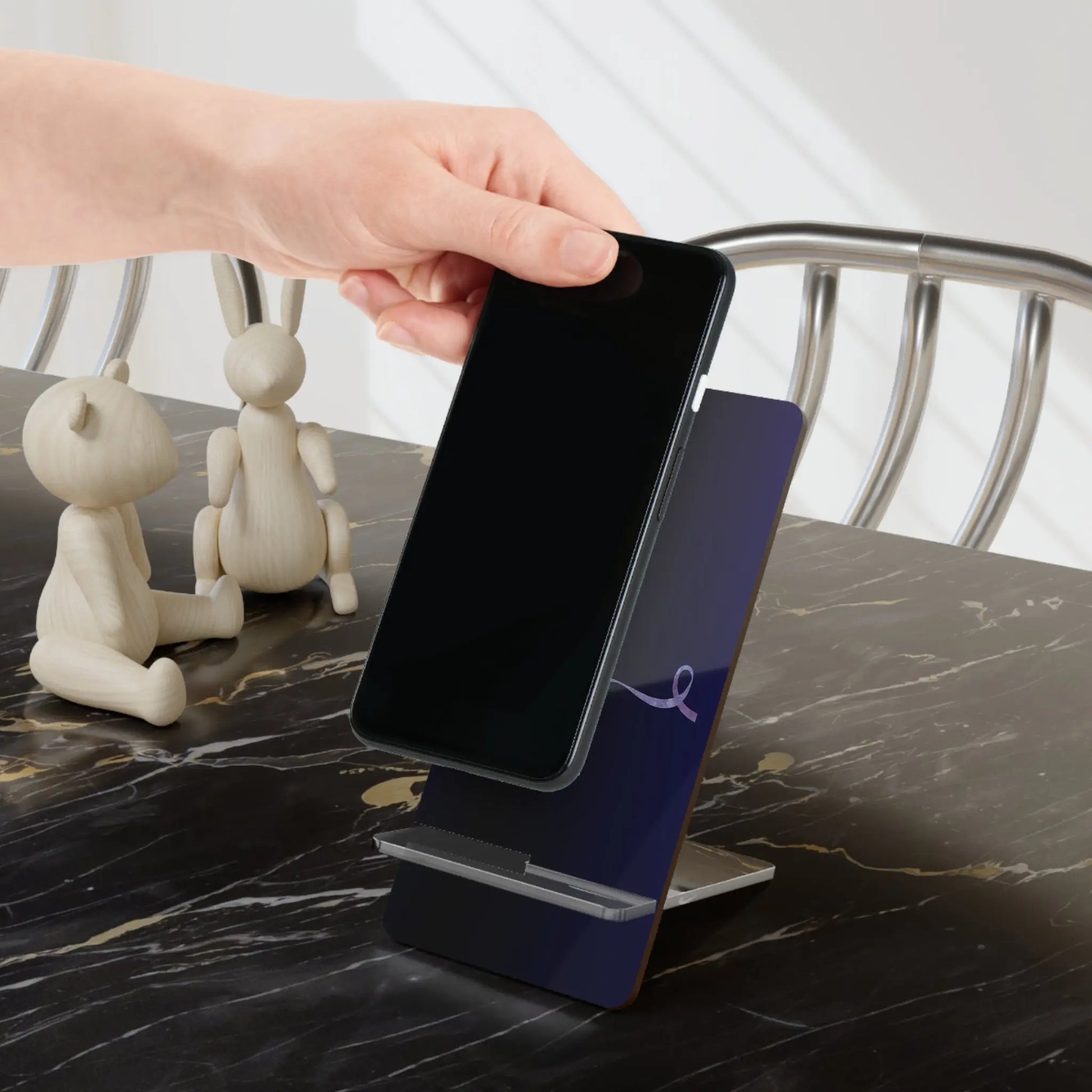 Elegant Mobile Display Stand for Smartphones - Epilepsy Awareness Printify