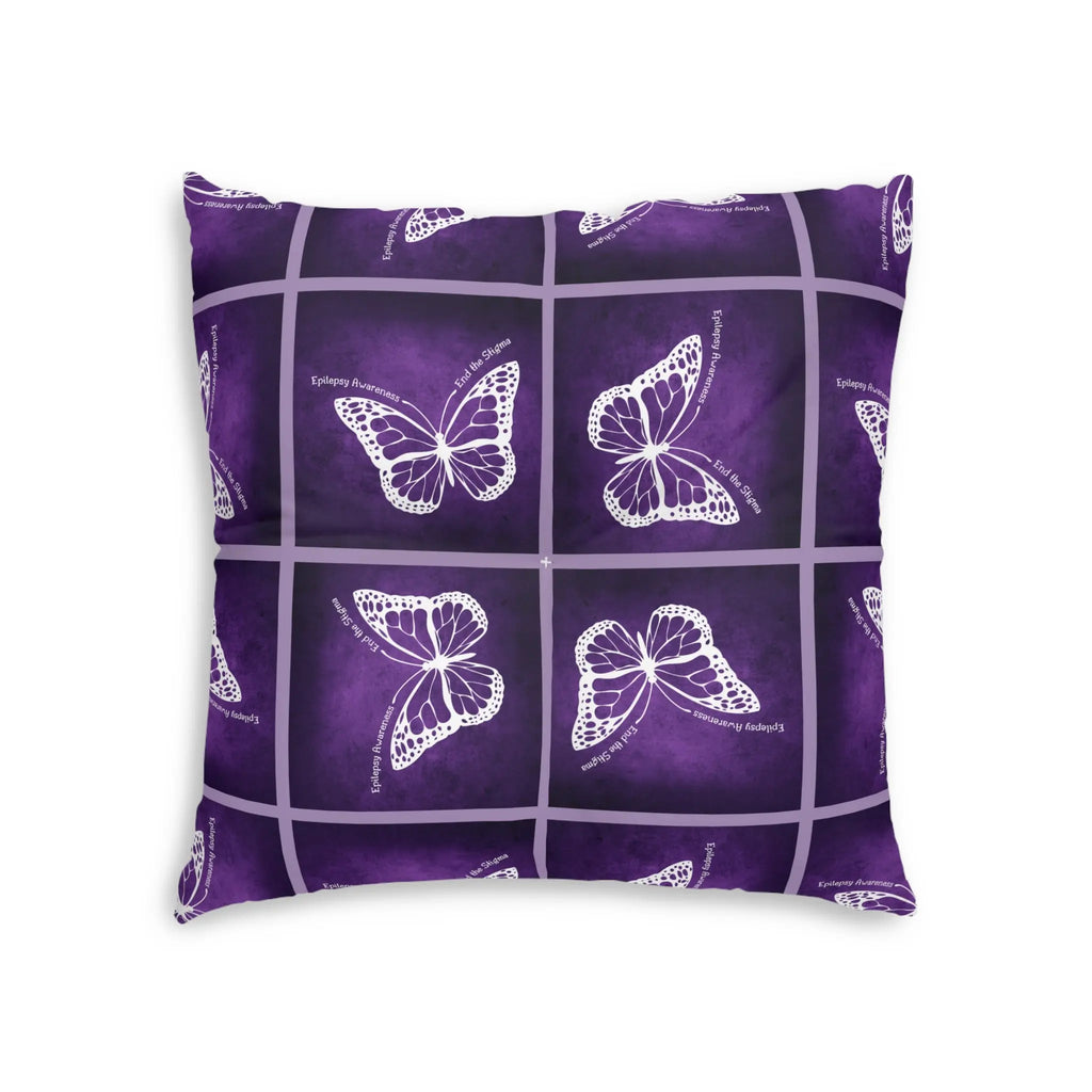 Epilepsy Awareness Butterfly Tufted Floor Pillow Printify