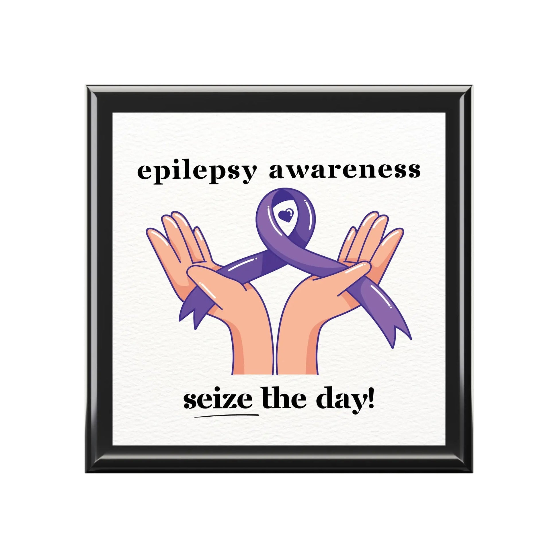 Epilepsy Awareness Jewelry Box - Seize the Day Design Printify