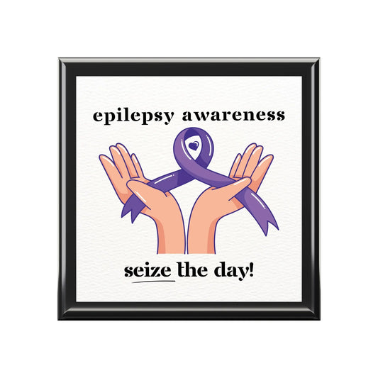 Epilepsy Awareness Jewelry Box - Seize the Day Design Printify