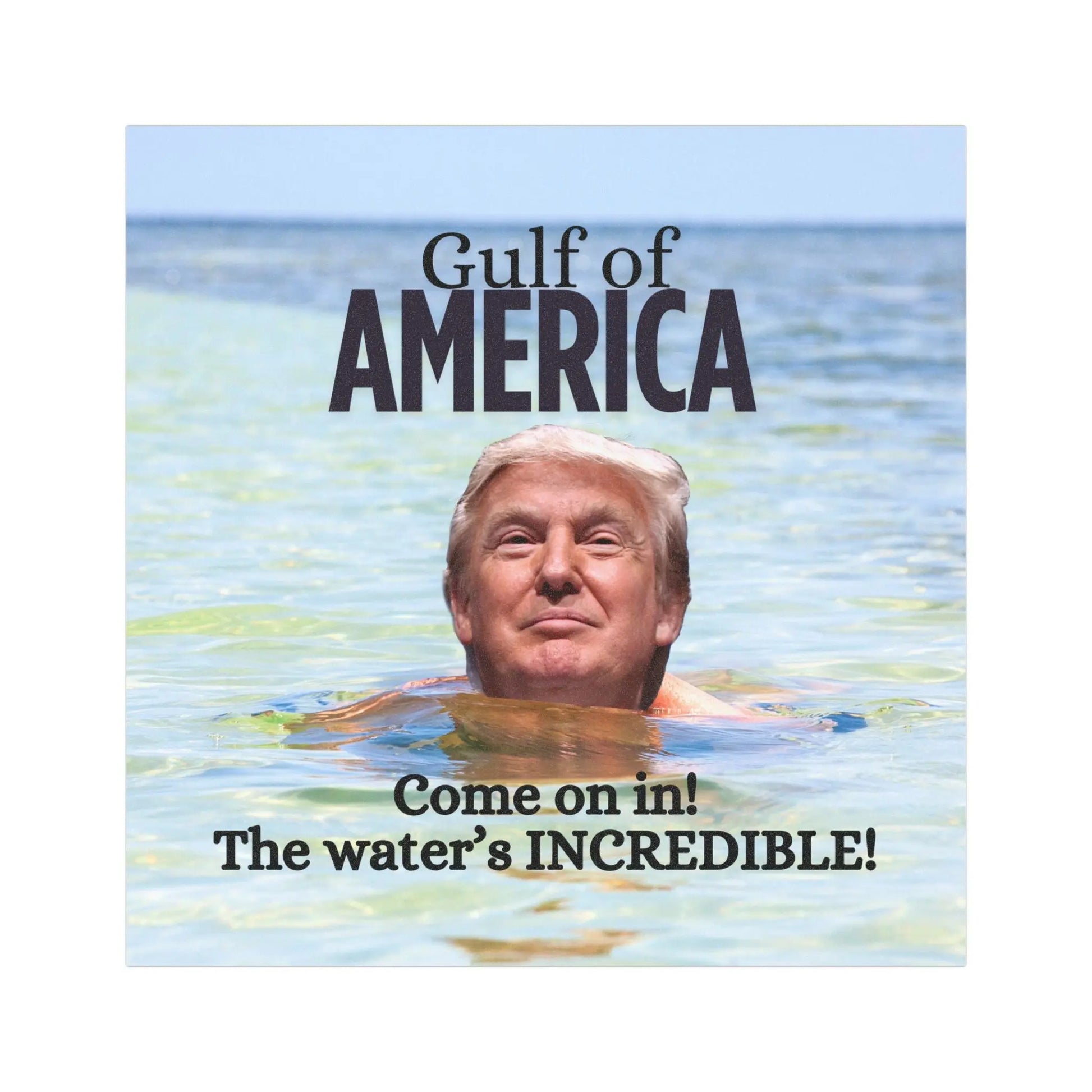 Funny Car Magnet - Gulf of America with Donald Trump Printify