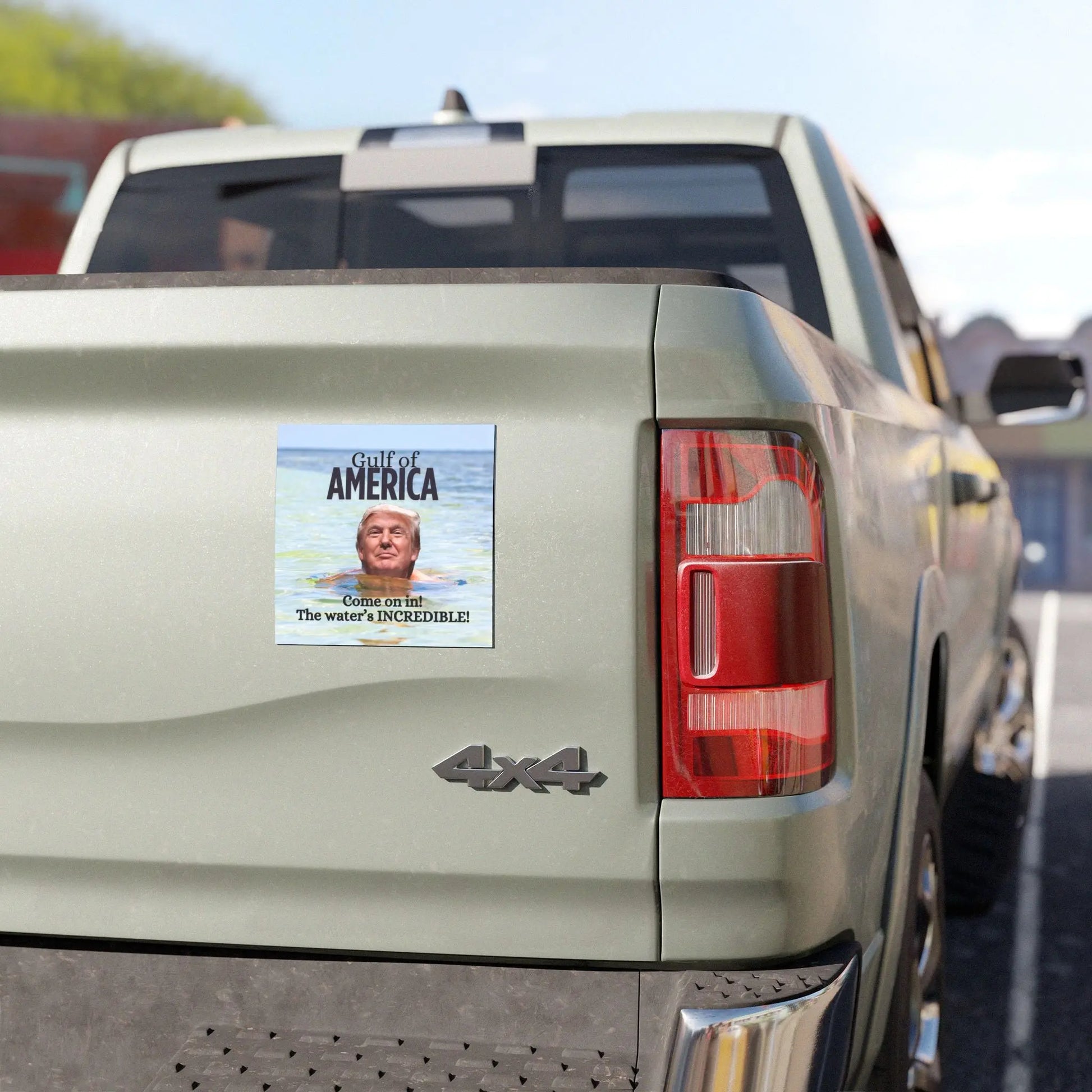 Funny Car Magnet - Gulf of America with Donald Trump Printify