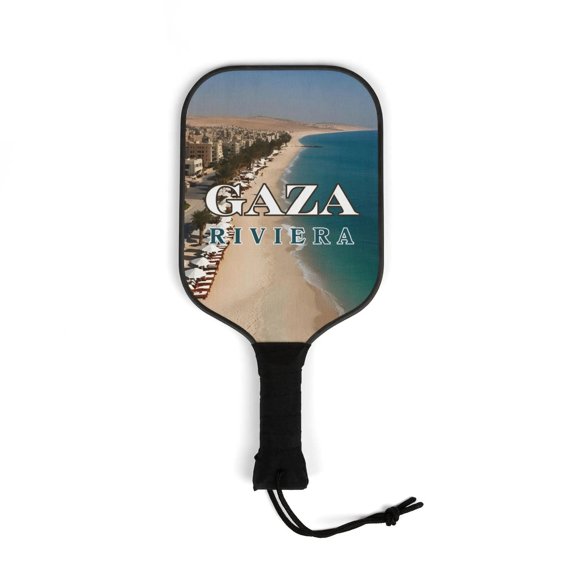 Gaza Riviera Pickleball Kit – Paddle & Balls Set for Beach Fun Printify