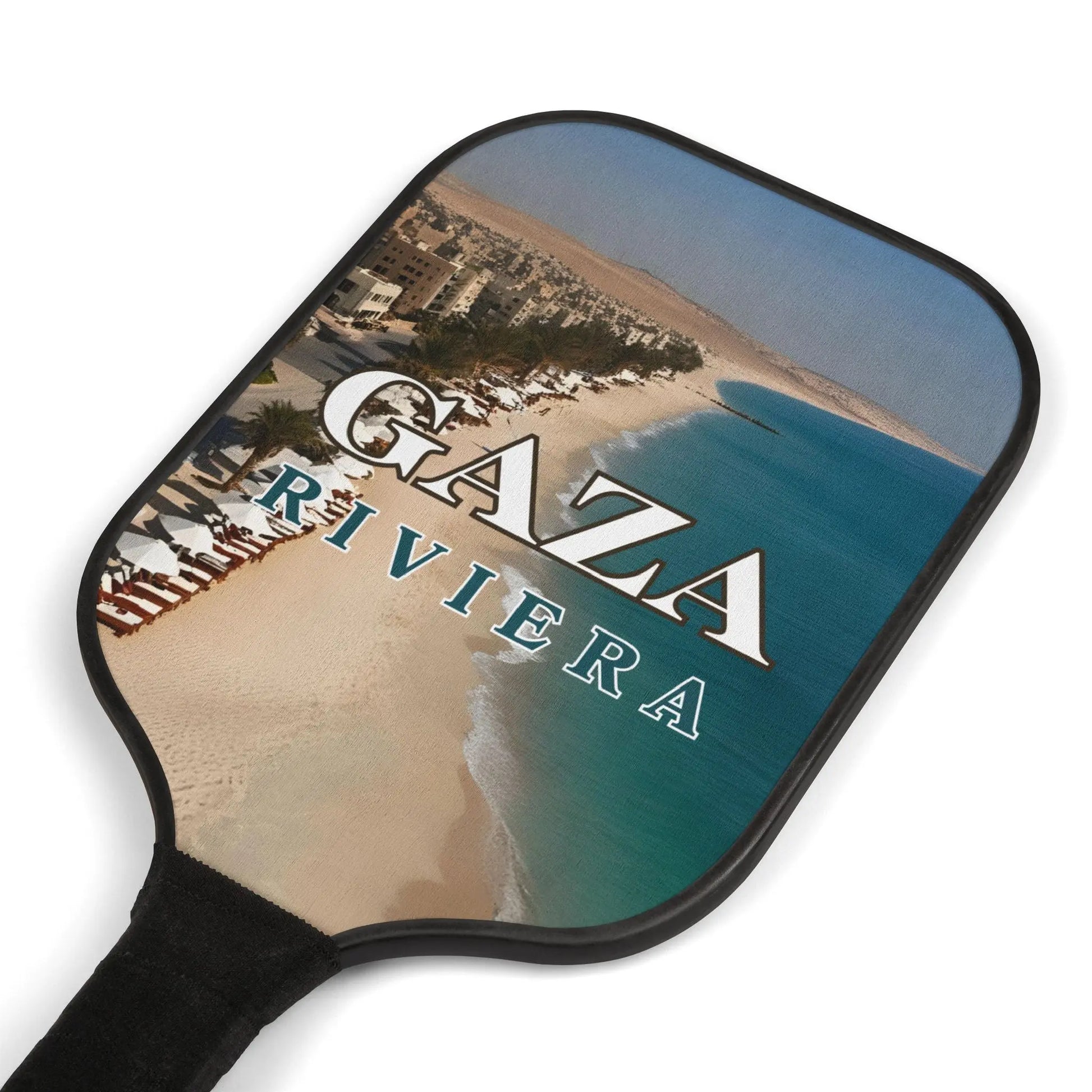 Gaza Riviera Pickleball Kit – Paddle & Balls Set for Beach Fun Printify