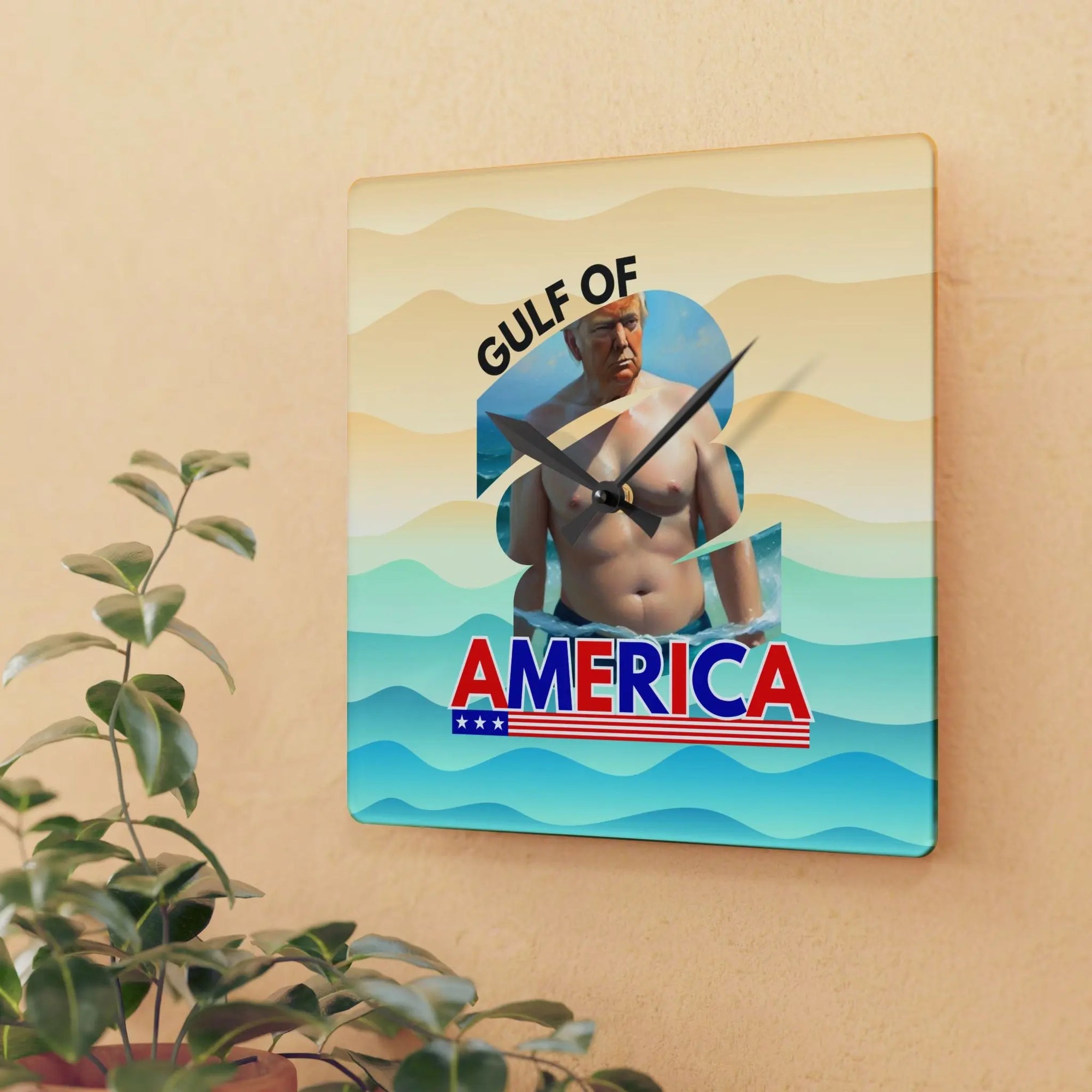Gulf of America Acrylic Wall Clock Printify