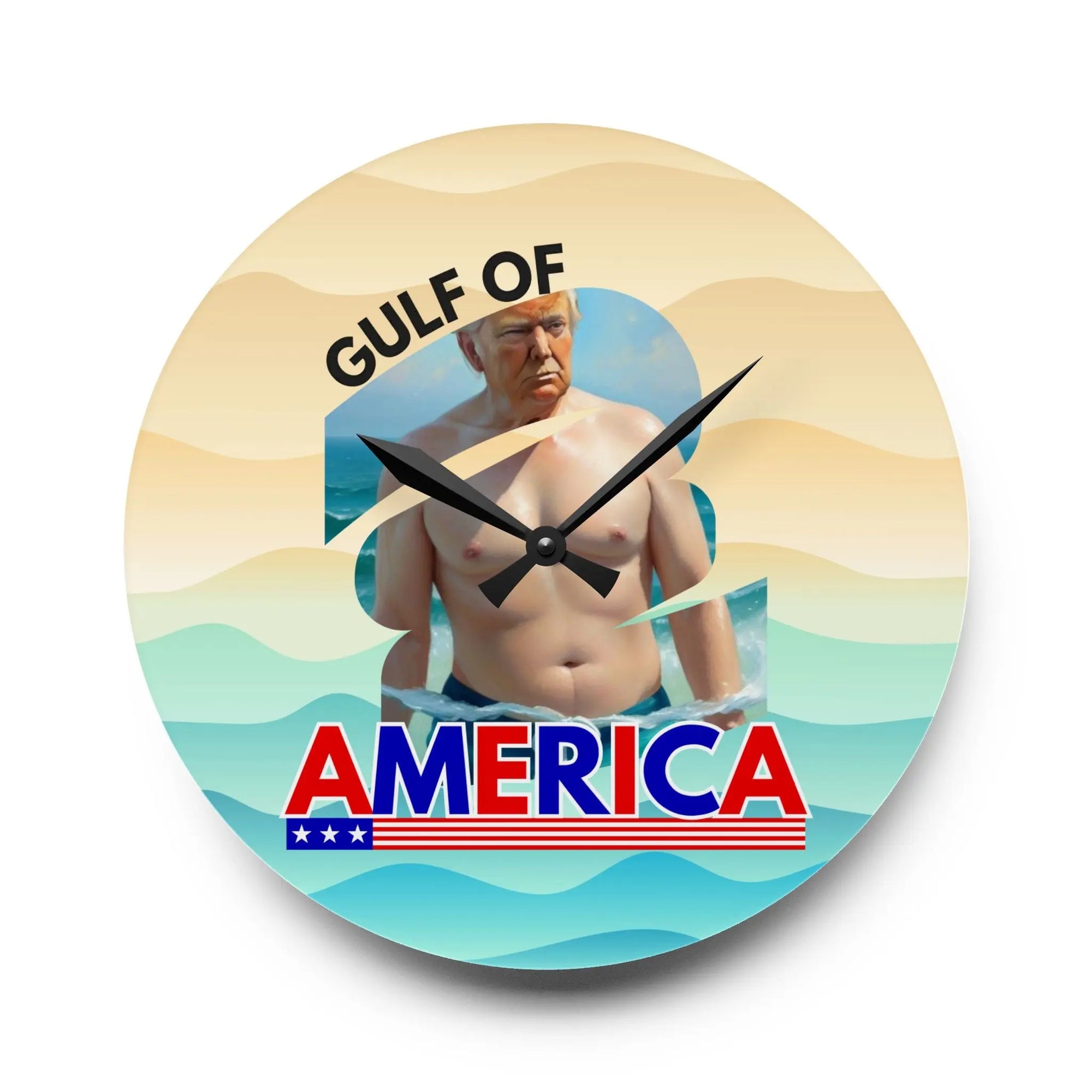 Gulf of America Acrylic Wall Clock Printify