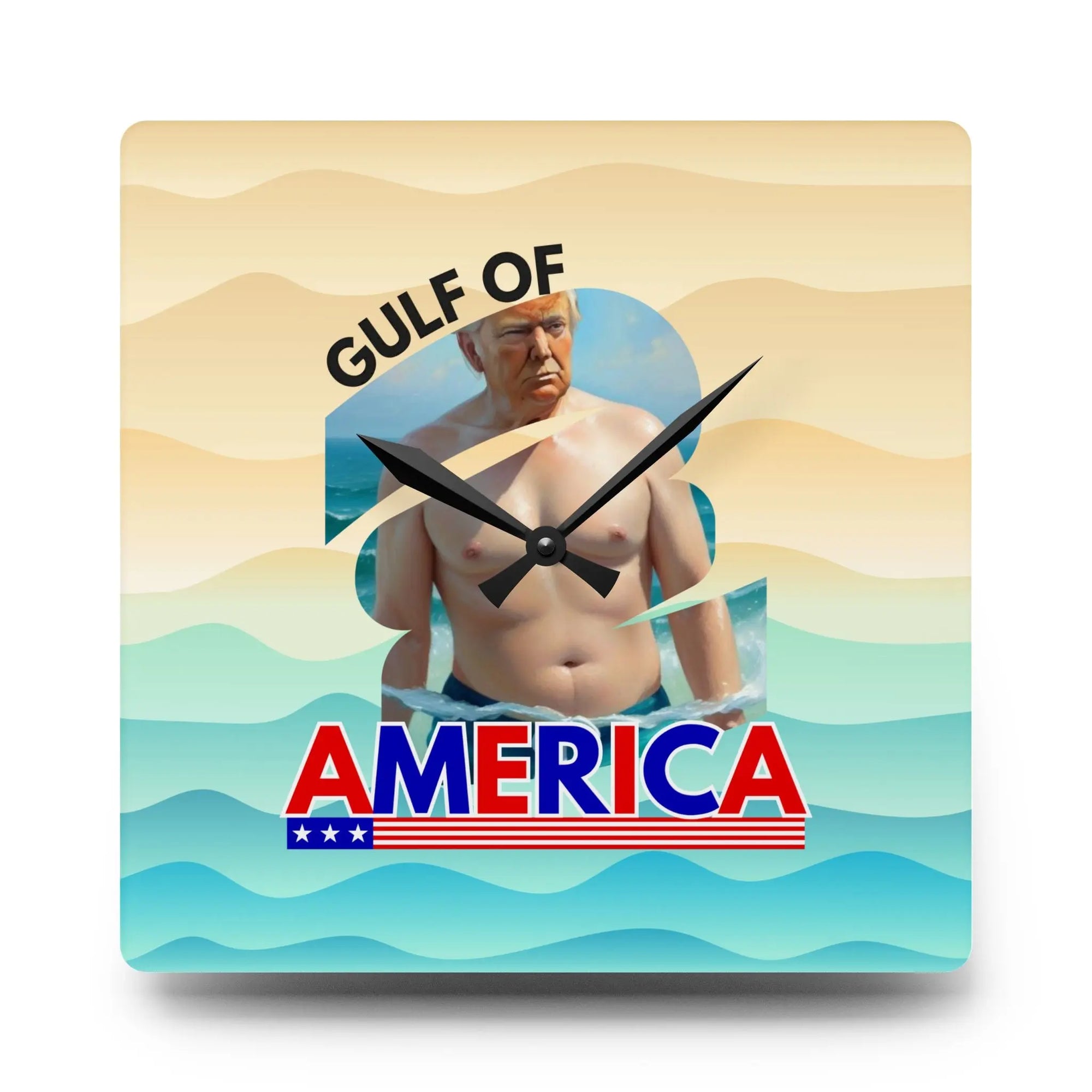 Gulf of America Acrylic Wall Clock Printify