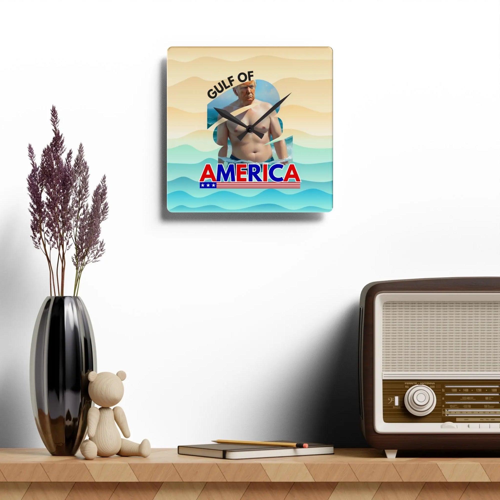 Gulf of America Acrylic Wall Clock Printify