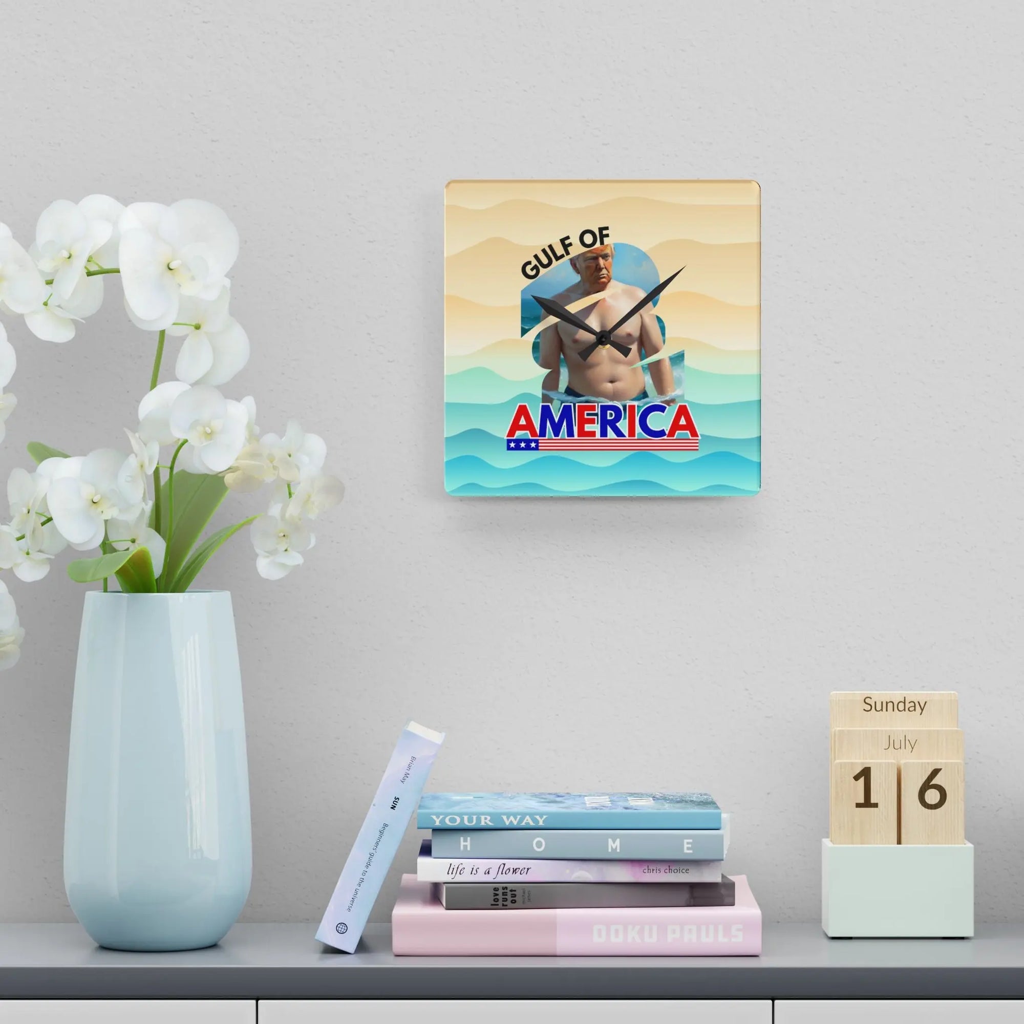 Gulf of America Acrylic Wall Clock Printify