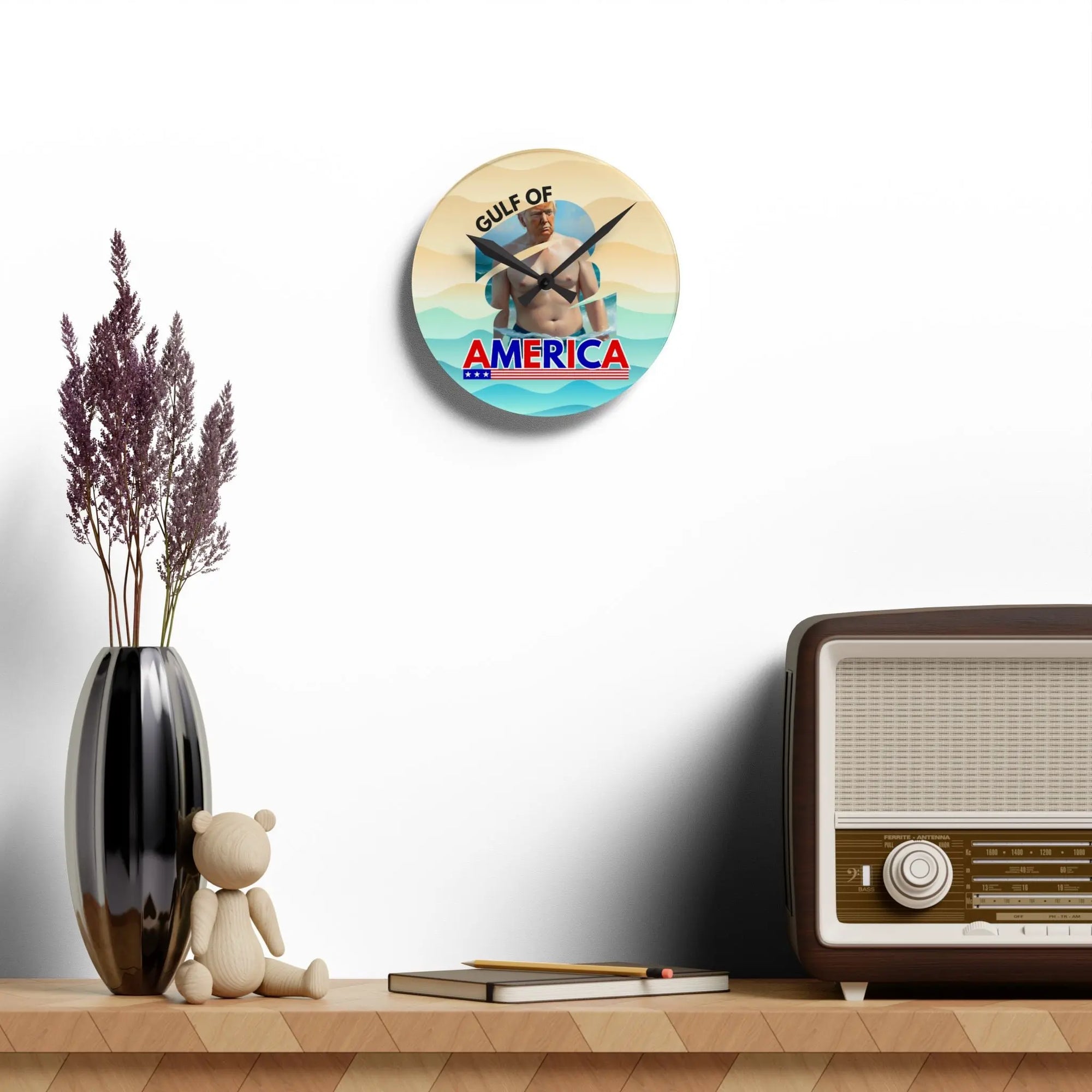 Gulf of America Acrylic Wall Clock Printify