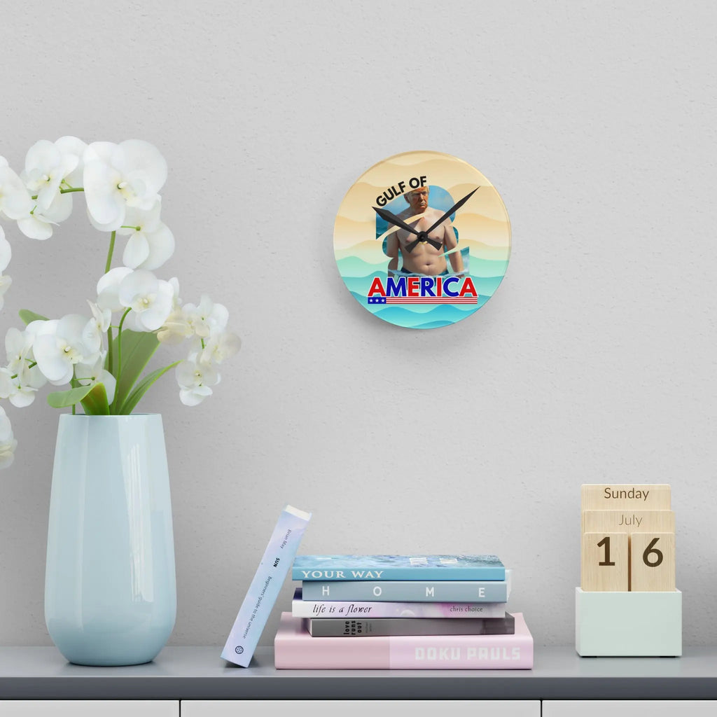 Gulf of America Acrylic Wall Clock Printify