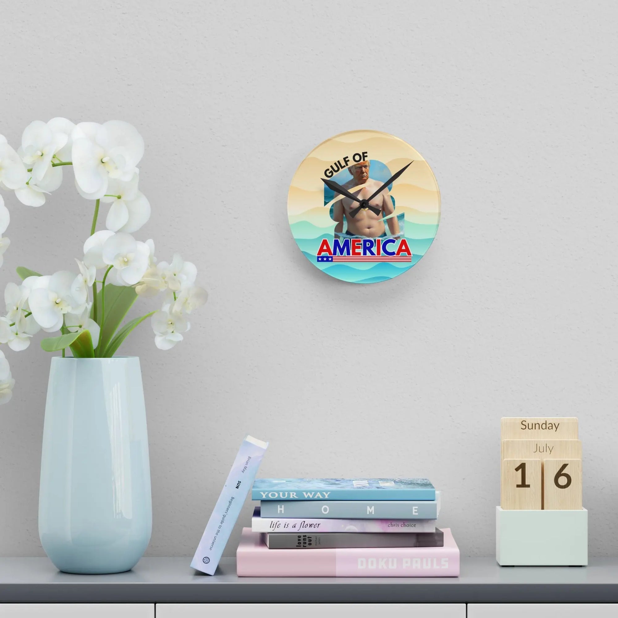 Gulf of America Acrylic Wall Clock Printify