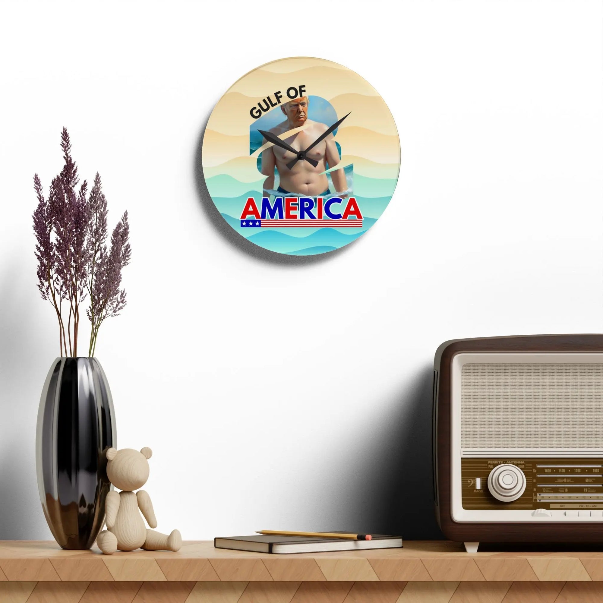 Gulf of America Acrylic Wall Clock Printify