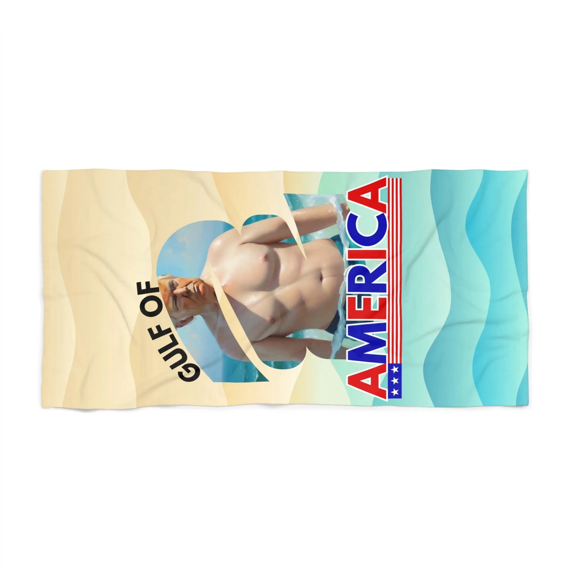 Gulf of America Beach Towel - Fun Summer Vibes for Beach Lovers Printify