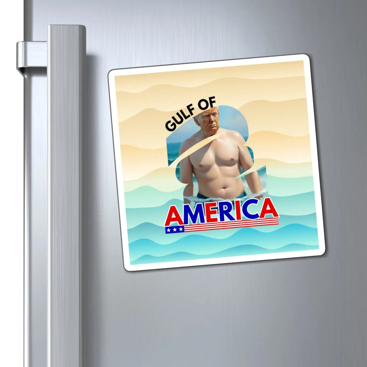 Gulf of America Humor Magnet - Fun Decor for Patriotic Homes Printify