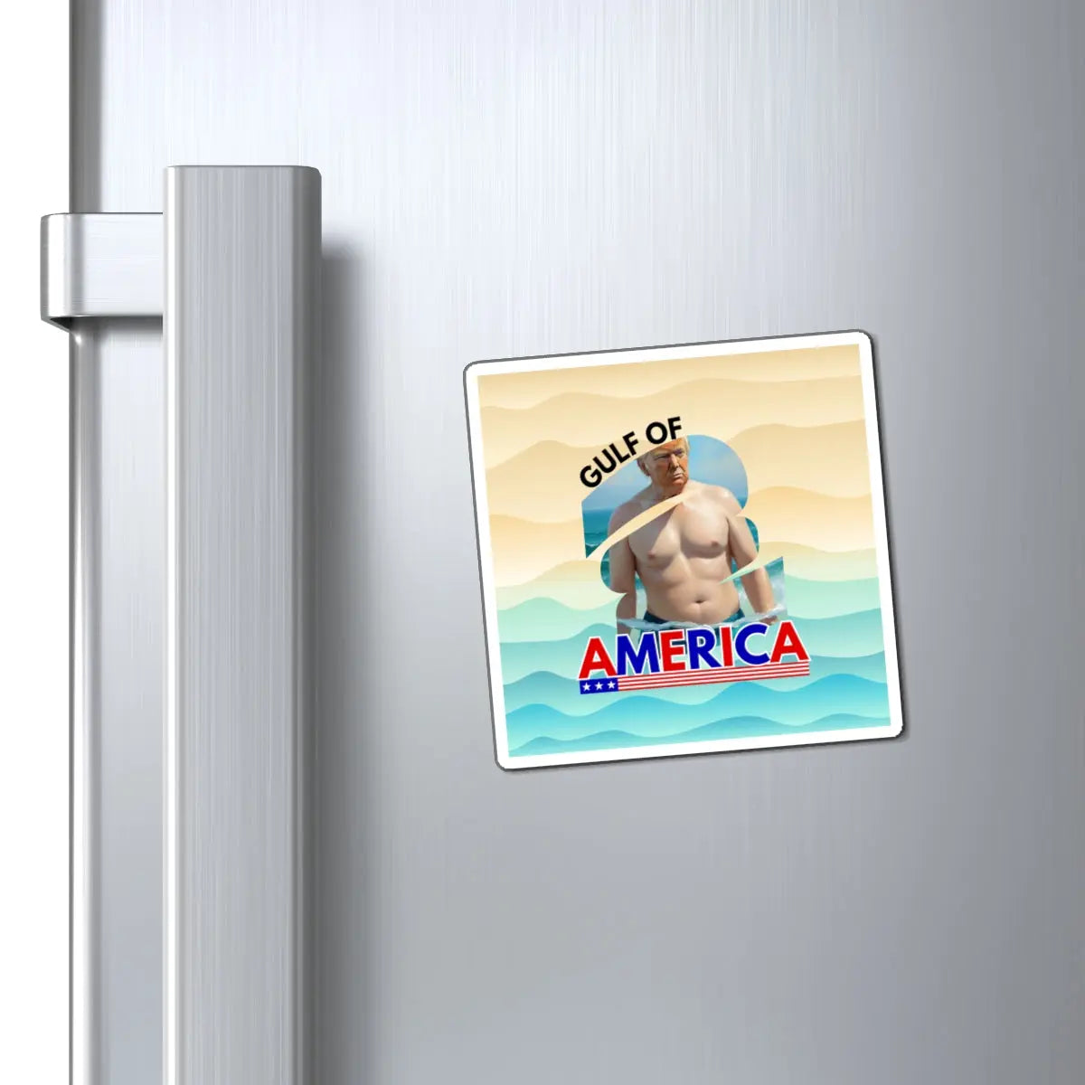 Gulf of America Humor Magnet - Fun Decor for Patriotic Homes Printify