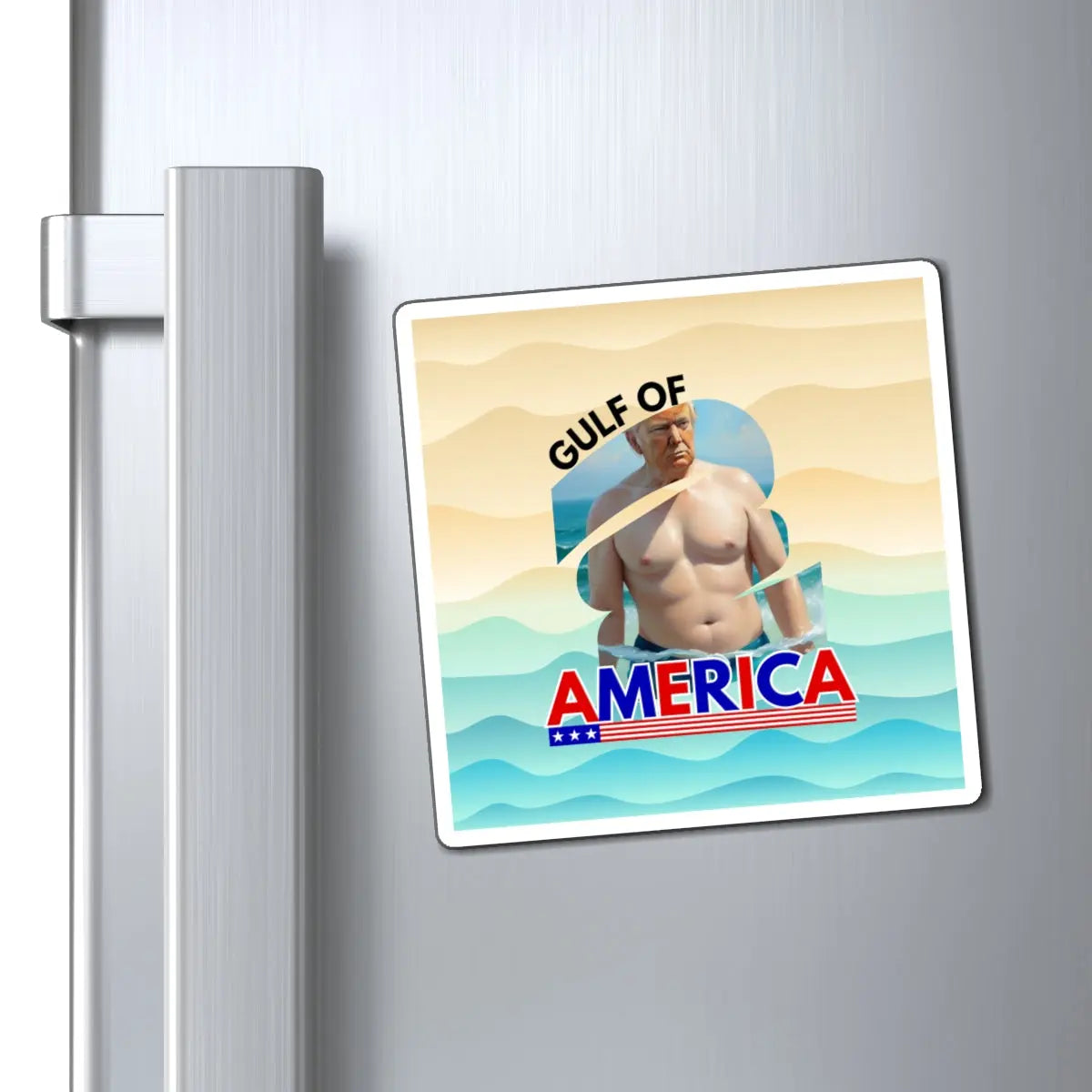 Gulf of America Humor Magnet - Fun Decor for Patriotic Homes Printify