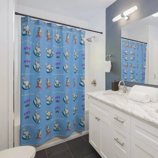 Gulf of America Pattern Shower Curtains Printify