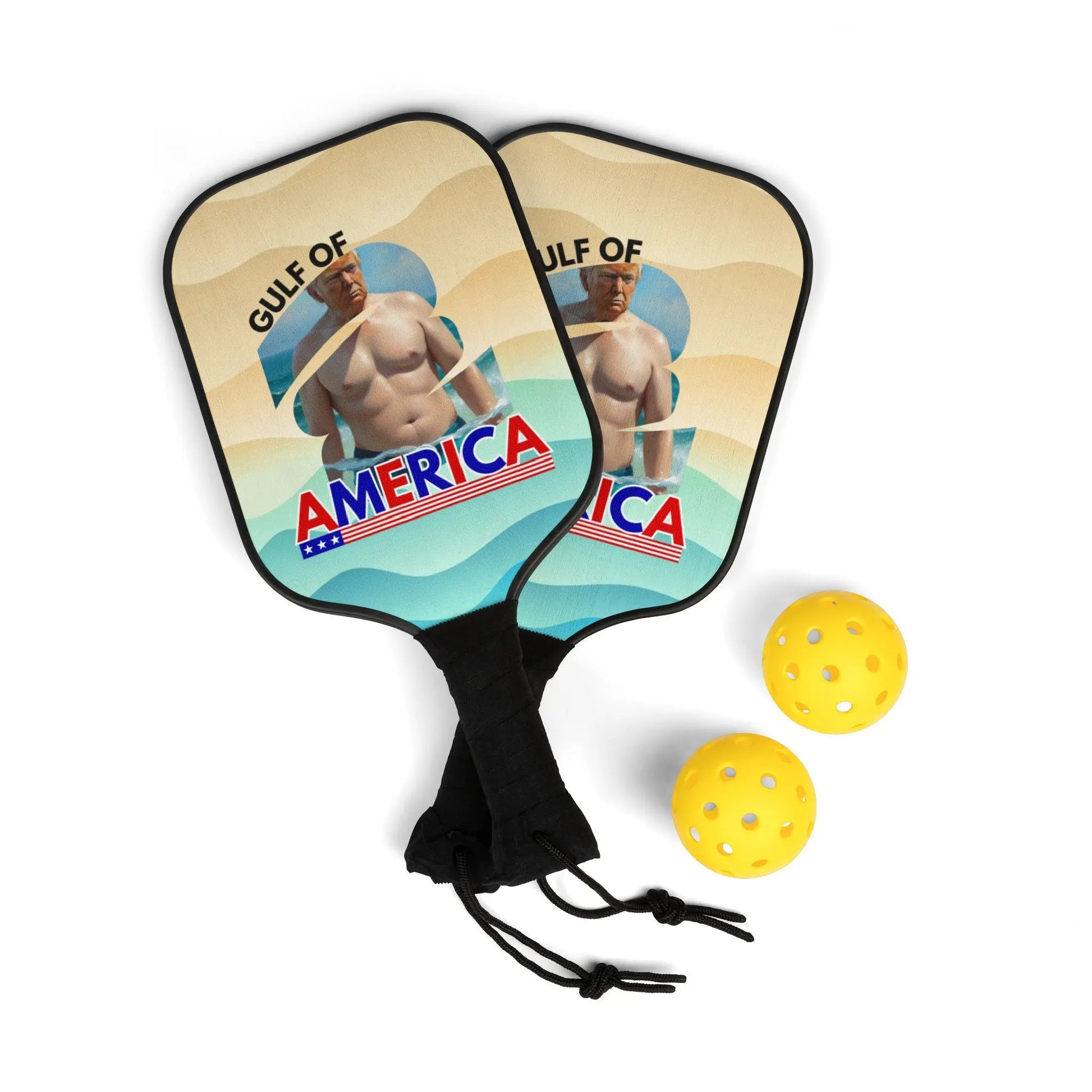 Gulf of America Pickleball Paddle Set – Fun and Unique Sport Gear Printify