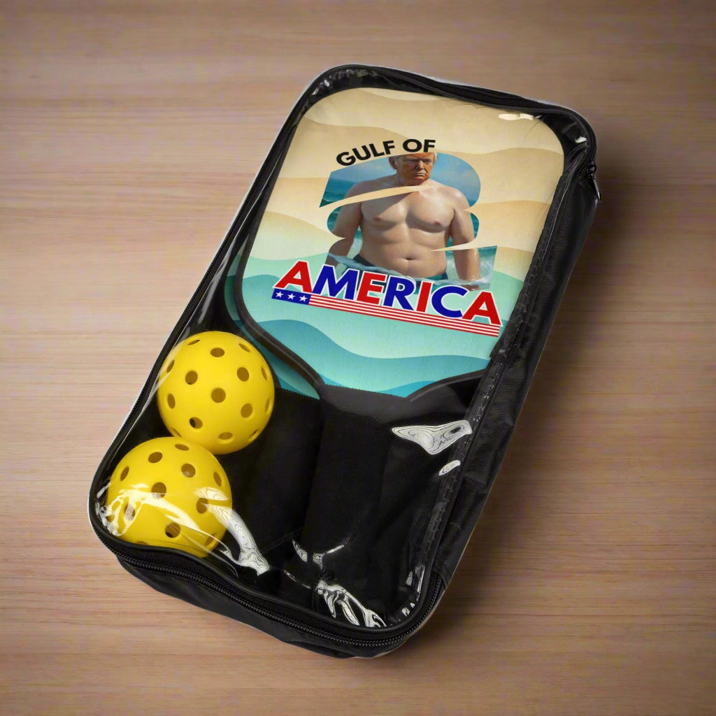 Gulf of America Pickleball Paddle Set – Fun and Unique Sport Gear Printify