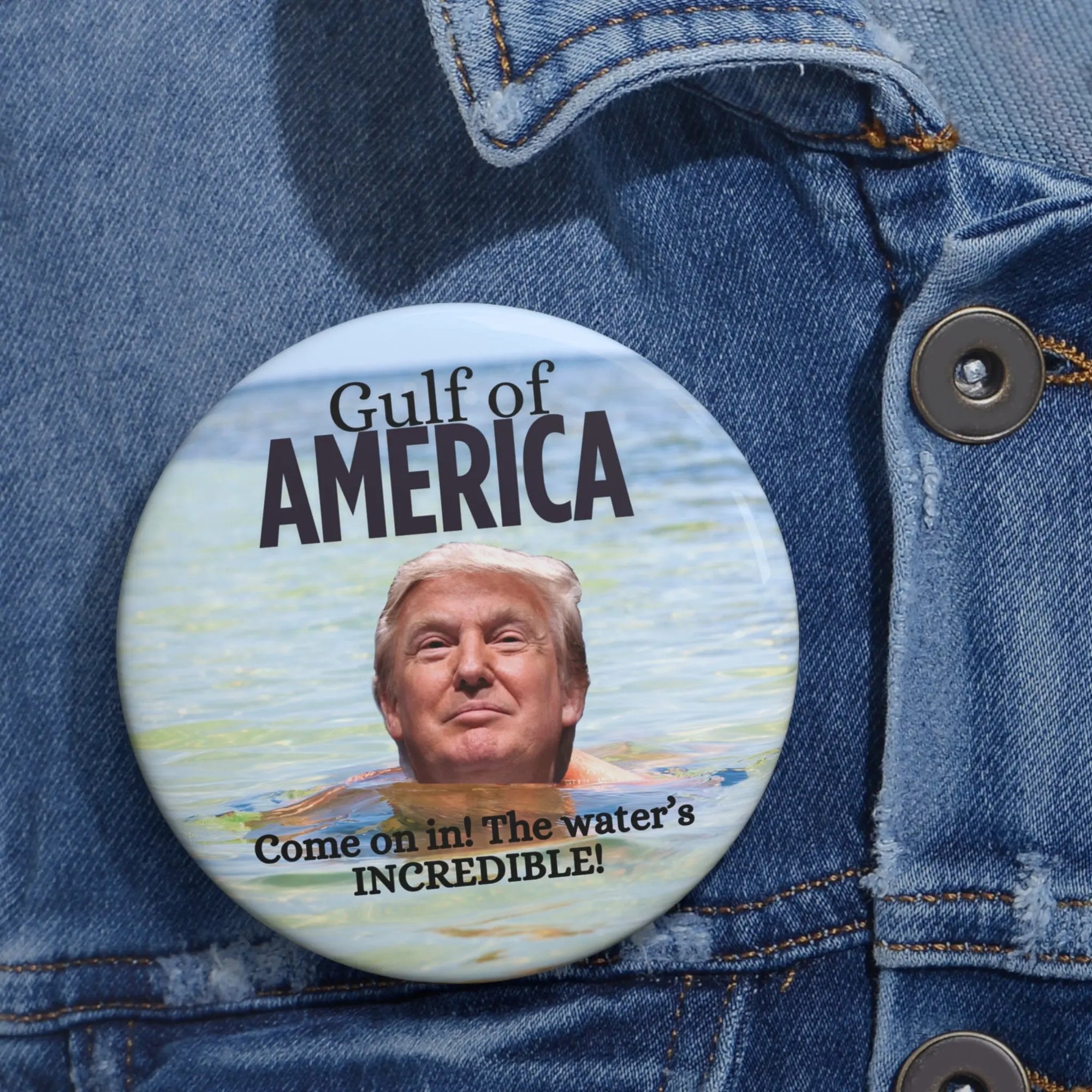 Gulf of America Pin Buttons - Fun Political Collectible Printify
