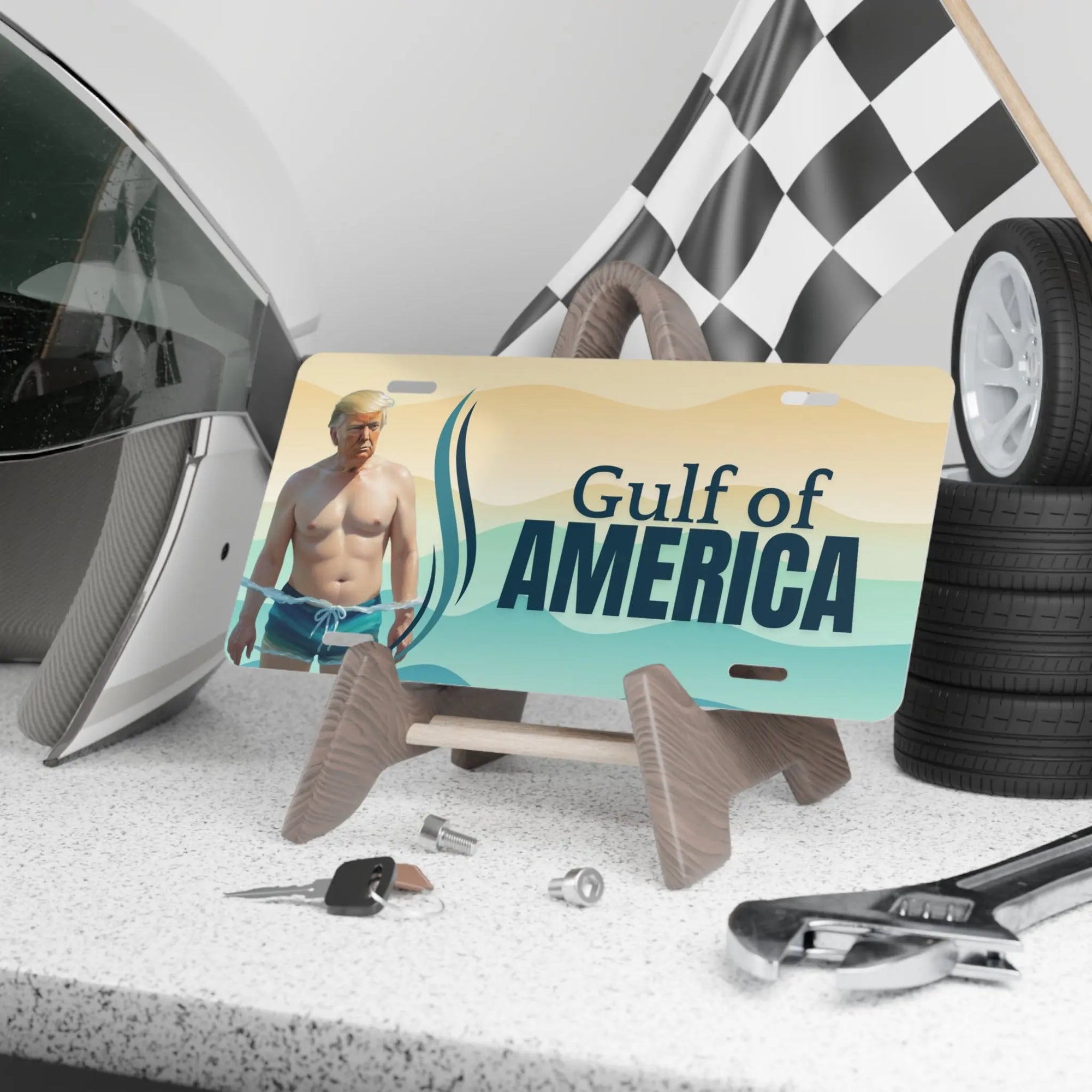 Gulf of America Vanity Plate - Fun Car Decoration Printify