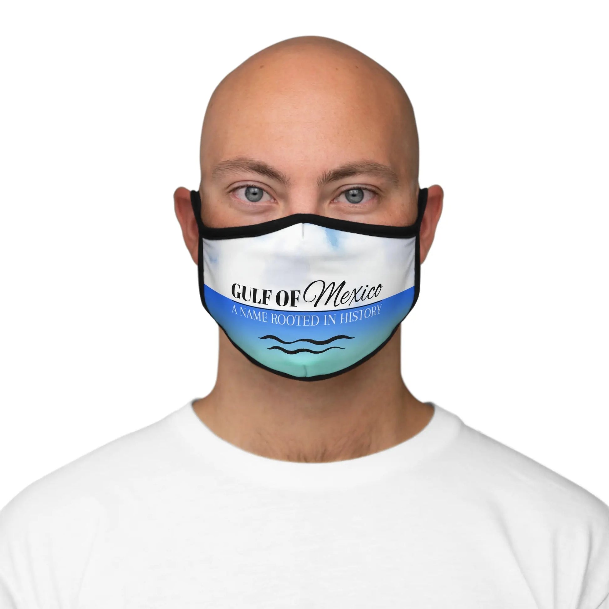 Gulf of Mexico Fitted Polyester Face Mask - A Name Rooted in History Printify