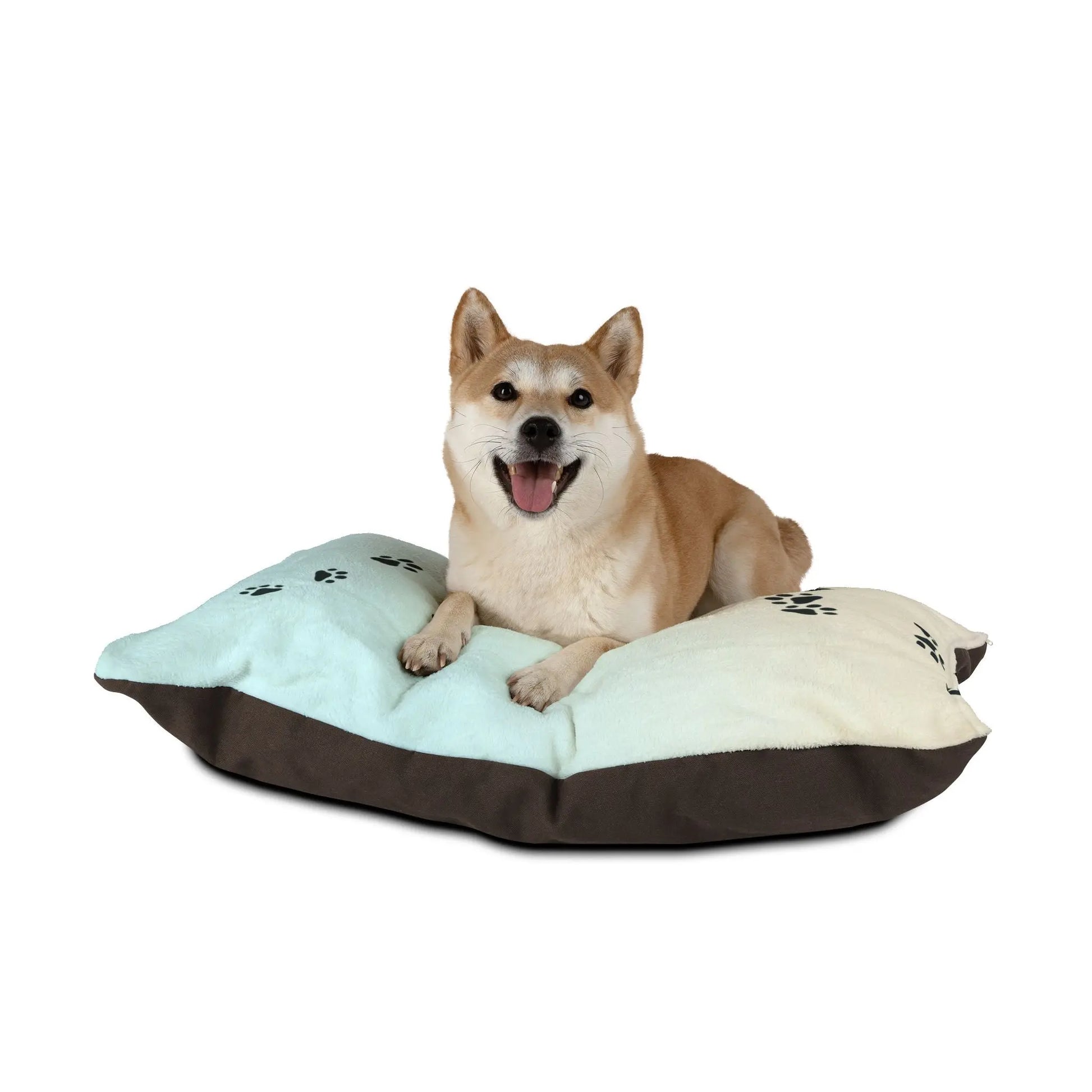Pastel Paw Print Pet Bed | Cozy Dog & Cat Bed Printify