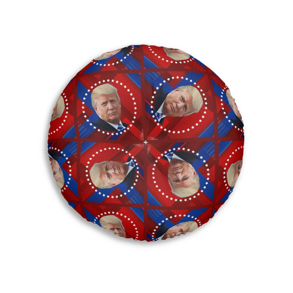 Patriotic Tufted Floor Pillow with Presidential Design Printify