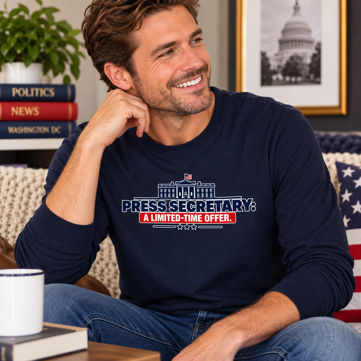 Press Secretary: A Limited-Time Offer Long Sleeve Shirt | Funny Political Satire