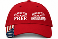 Land of the Free, Home of the Opinionated Patriotic Trucker Hat | American Flag Snapback Cap
