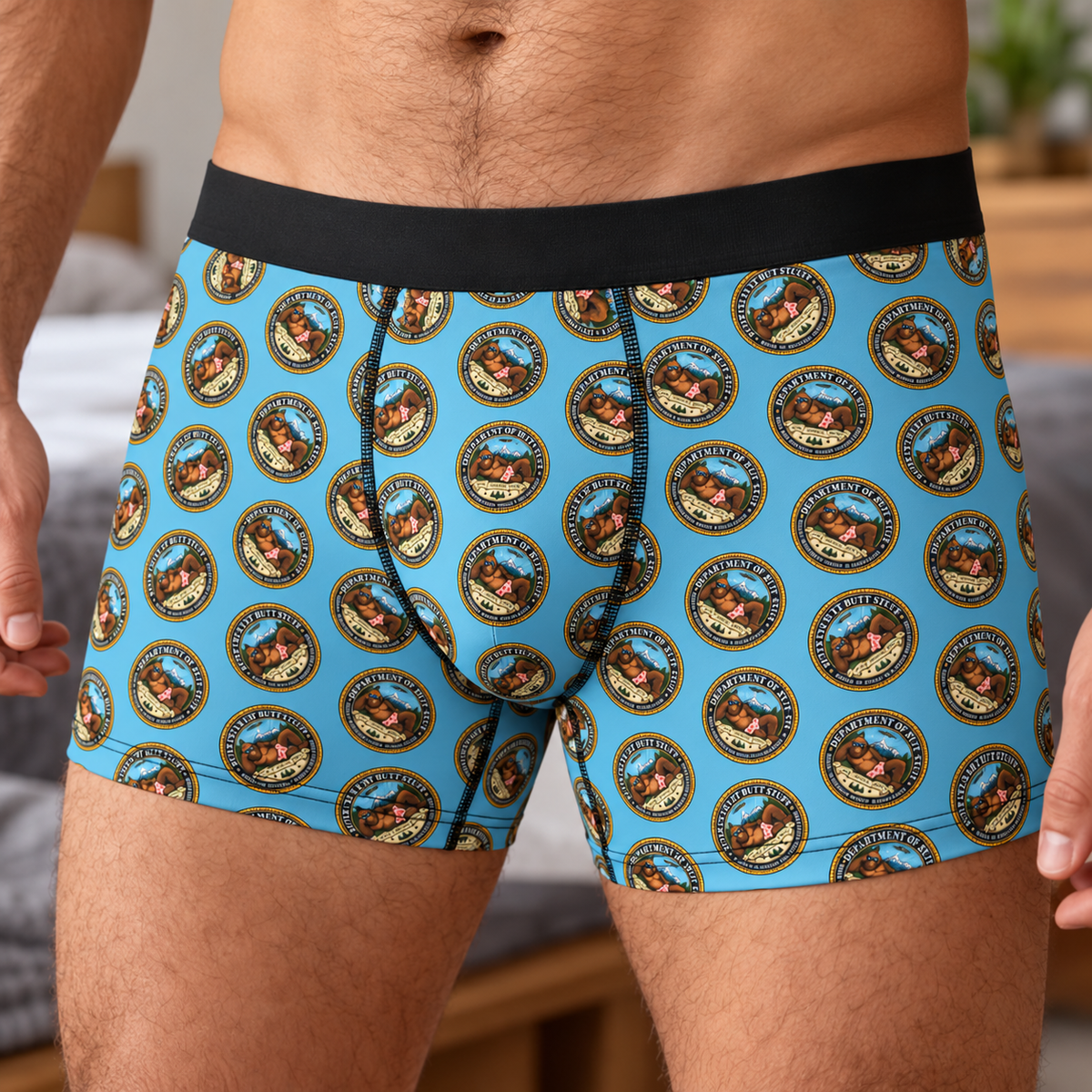 Department of Butt Stuff Bigfoot Boxer Briefs | Funny Sasquatch Underwear