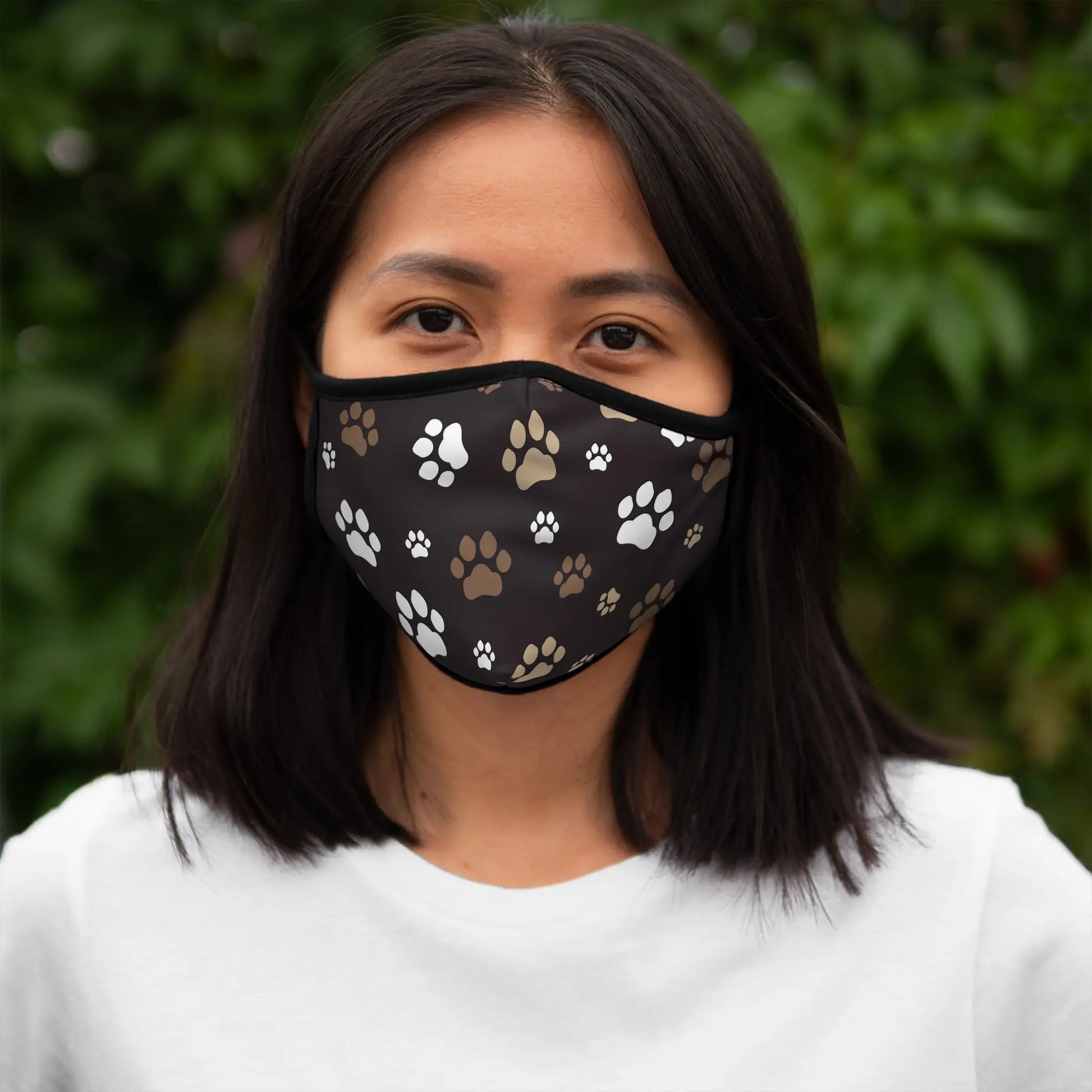 Paw Print Fitted Face Mask - Animal Lover's Essential Printify