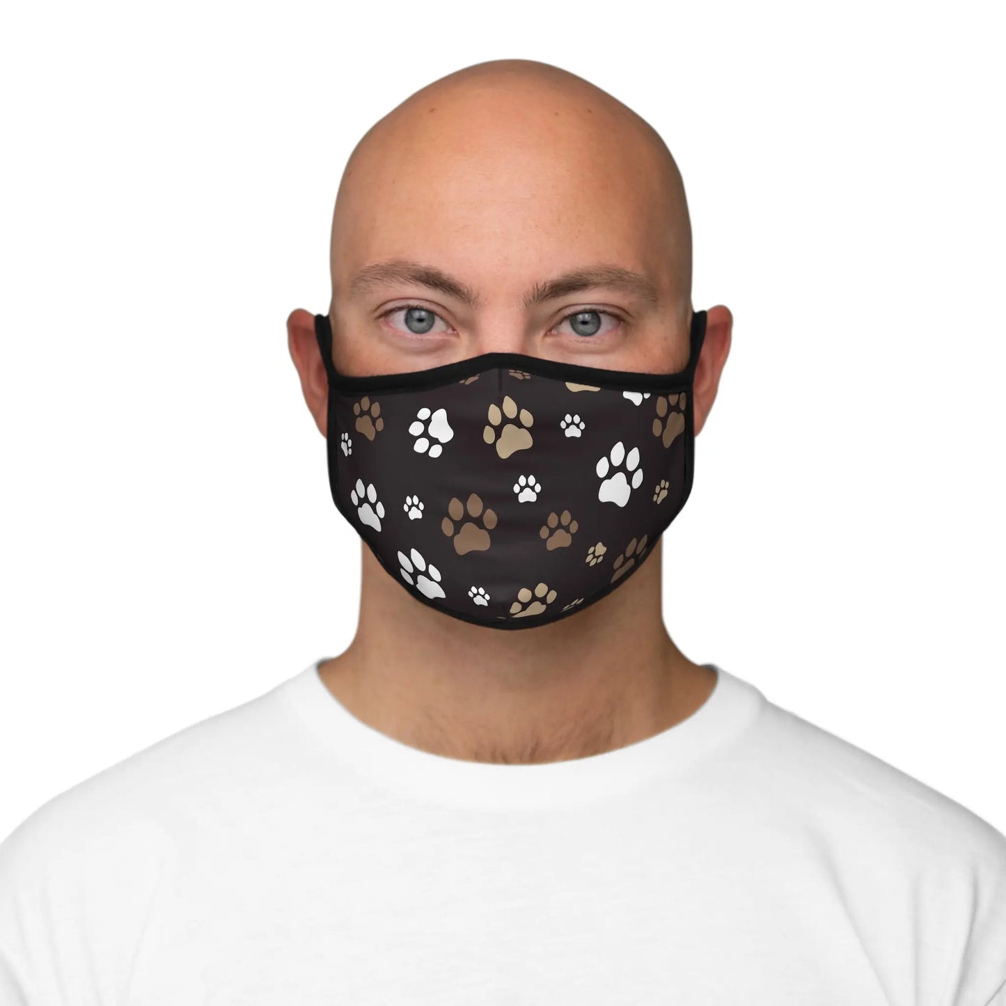 Paw Print Fitted Face Mask - Animal Lover's Essential Printify