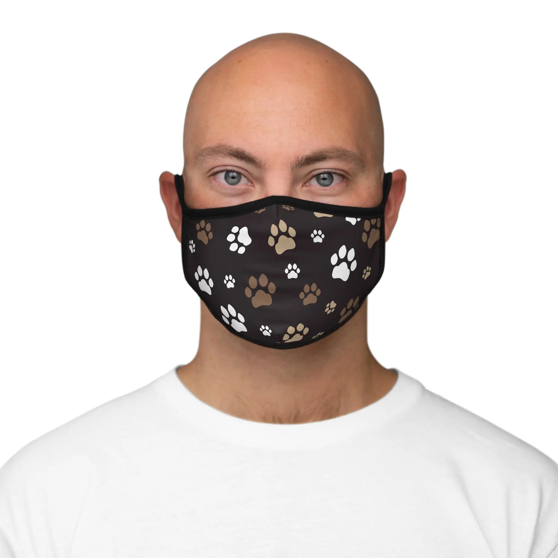 Paw Print Fitted Face Mask - Animal Lover's Essential Printify