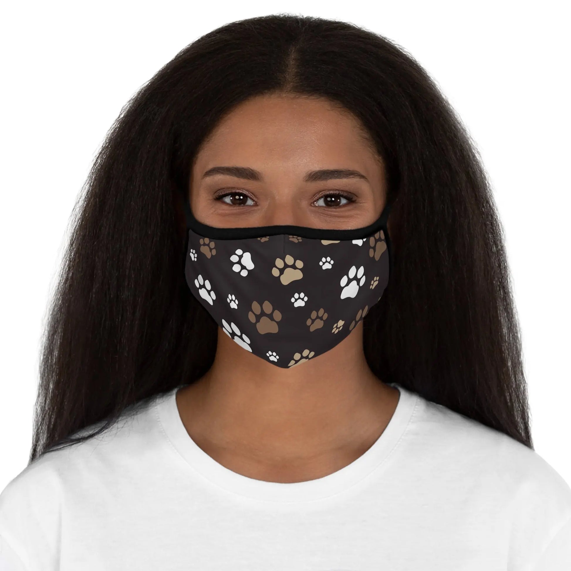 Paw Print Fitted Face Mask - Animal Lover's Essential Printify