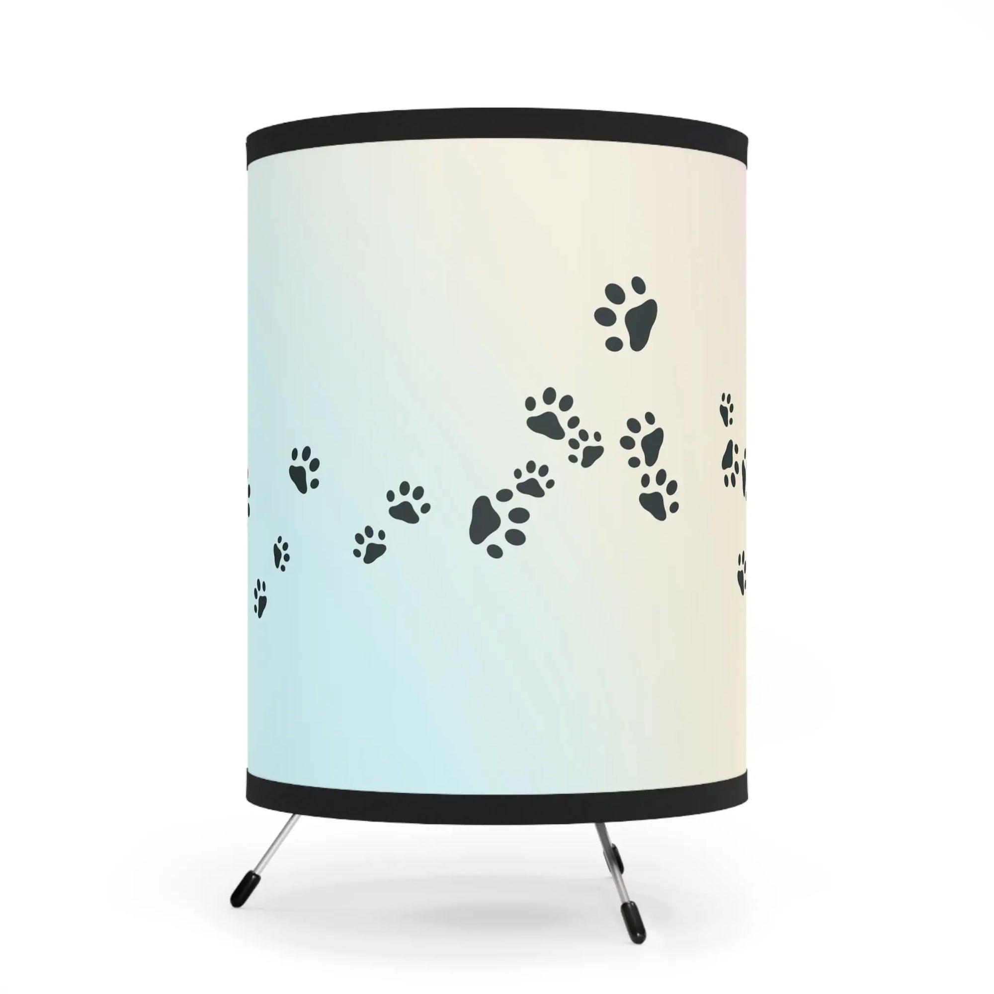 Paw Print Tripod Lamp - Stylish Pet-Inspired Decor for Animal Lovers Printify