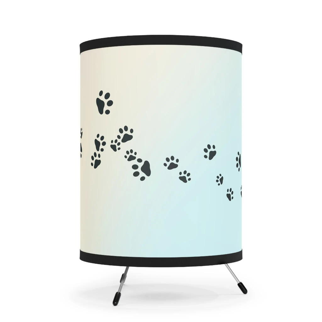 Paw Print Tripod Lamp - Stylish Pet-Inspired Decor for Animal Lovers Printify