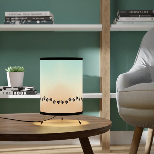 Pet-Themed Tripod Lamp with High-Res Printed Shade - Ideal for Animal Lovers Printify