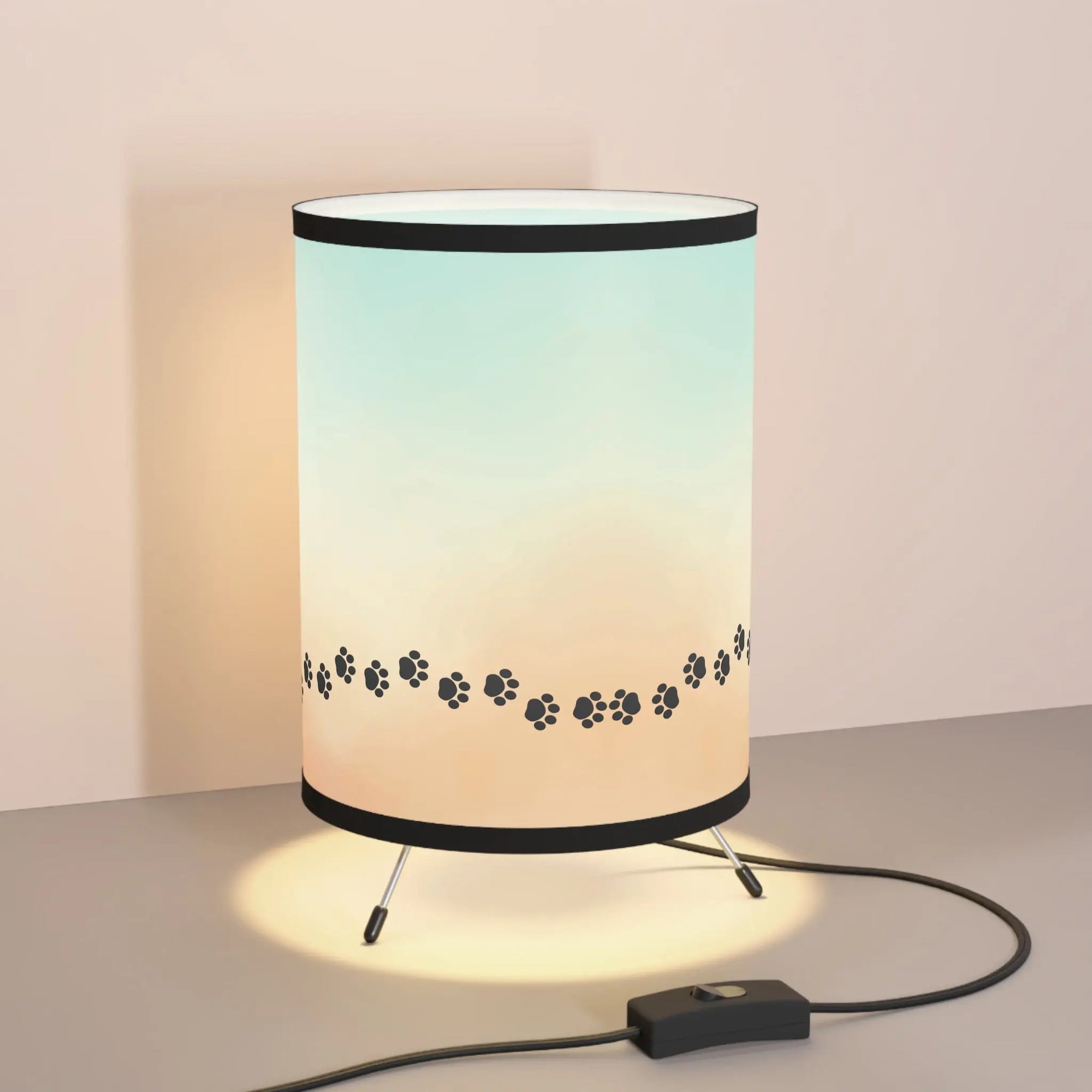 Pet-Themed Tripod Lamp with High-Res Printed Shade - Ideal for Animal Lovers Printify